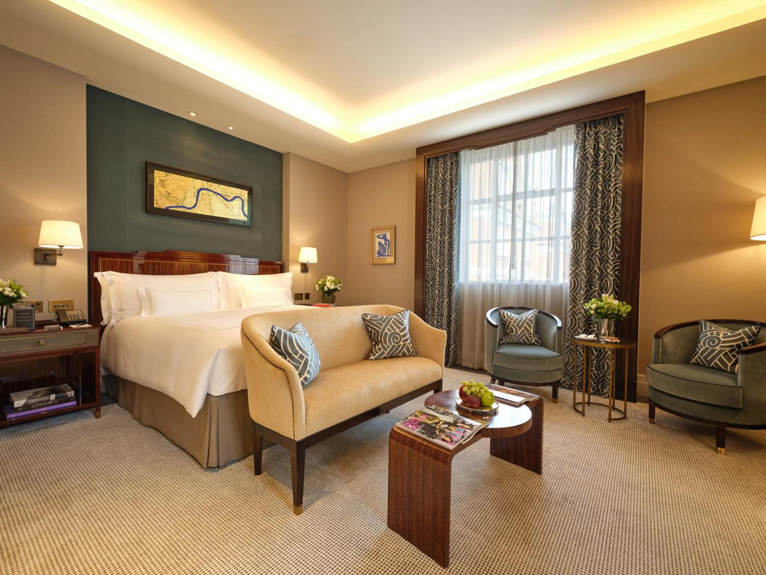 Bed in The Beaumont Mayfair