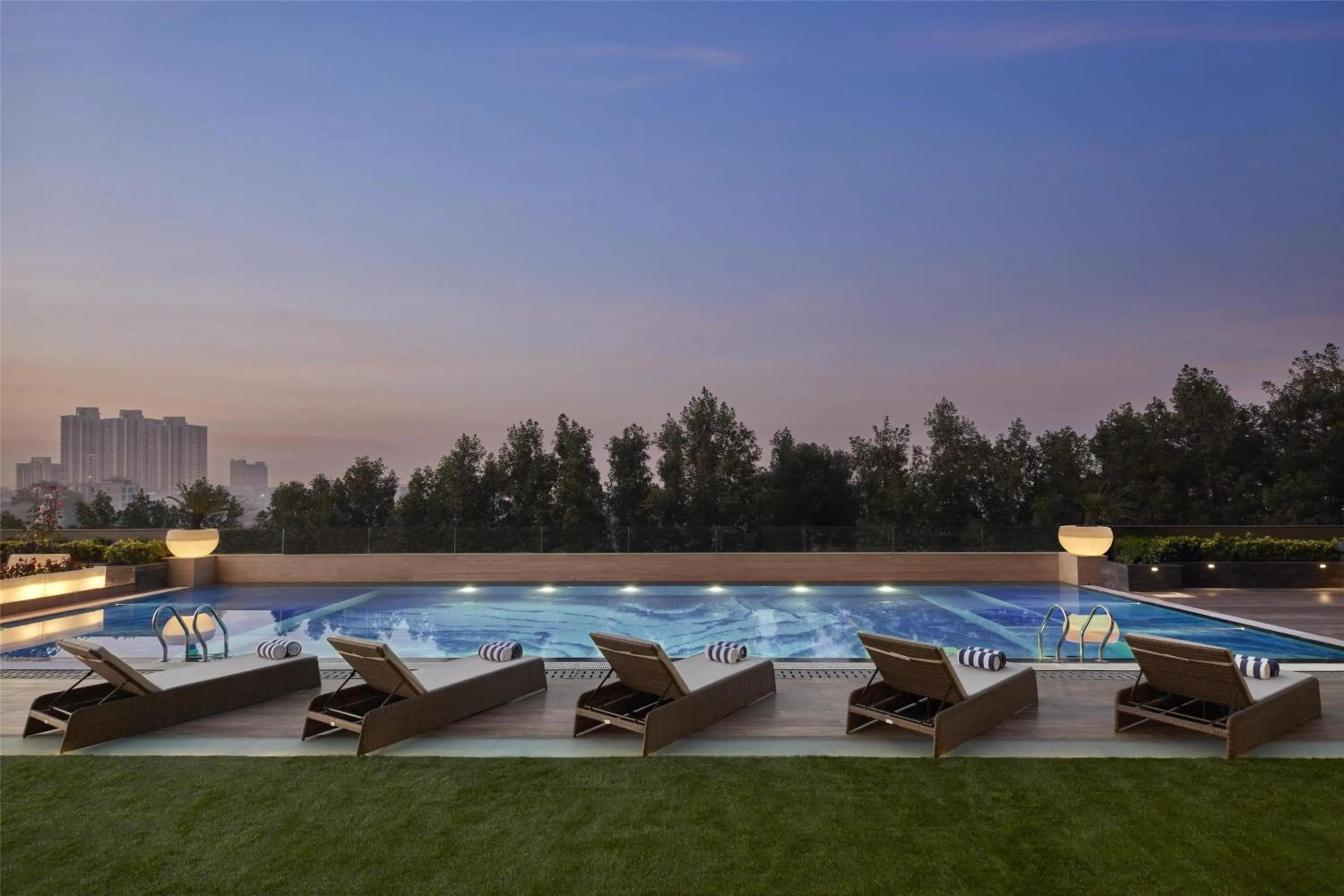 Pool view in Hilton Gurugram Baani City Centre