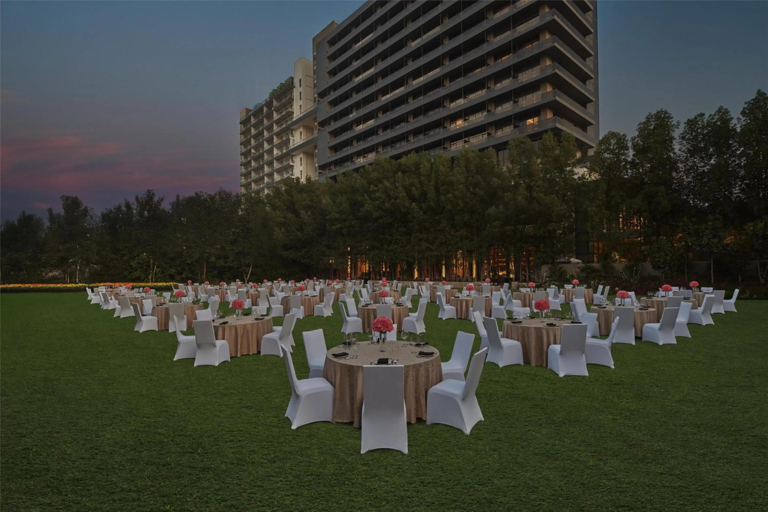 Inner courtyard view in Hilton Gurugram Baani City Centre