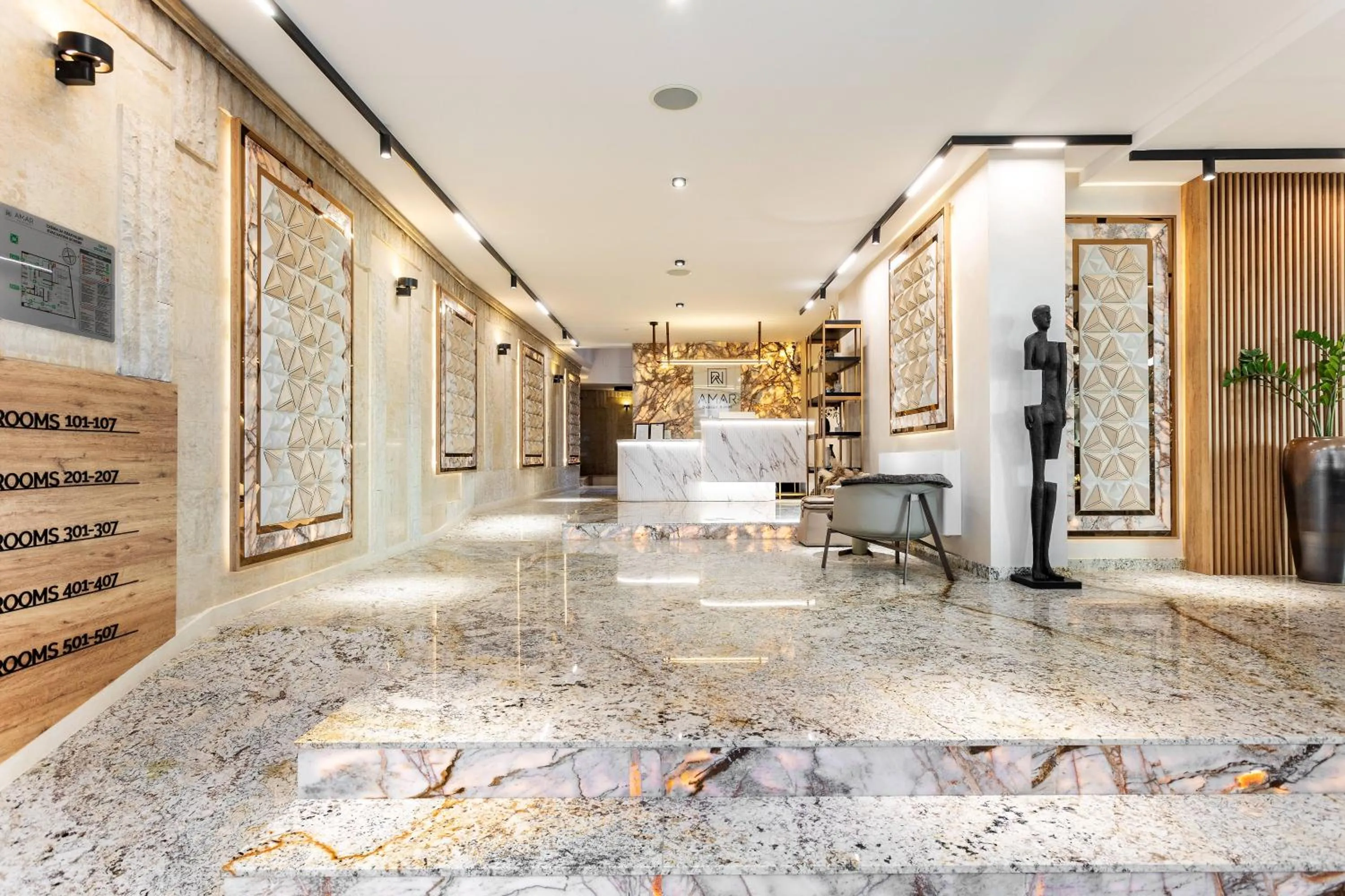 Lobby or reception in AMAR Design Hotel by HMG