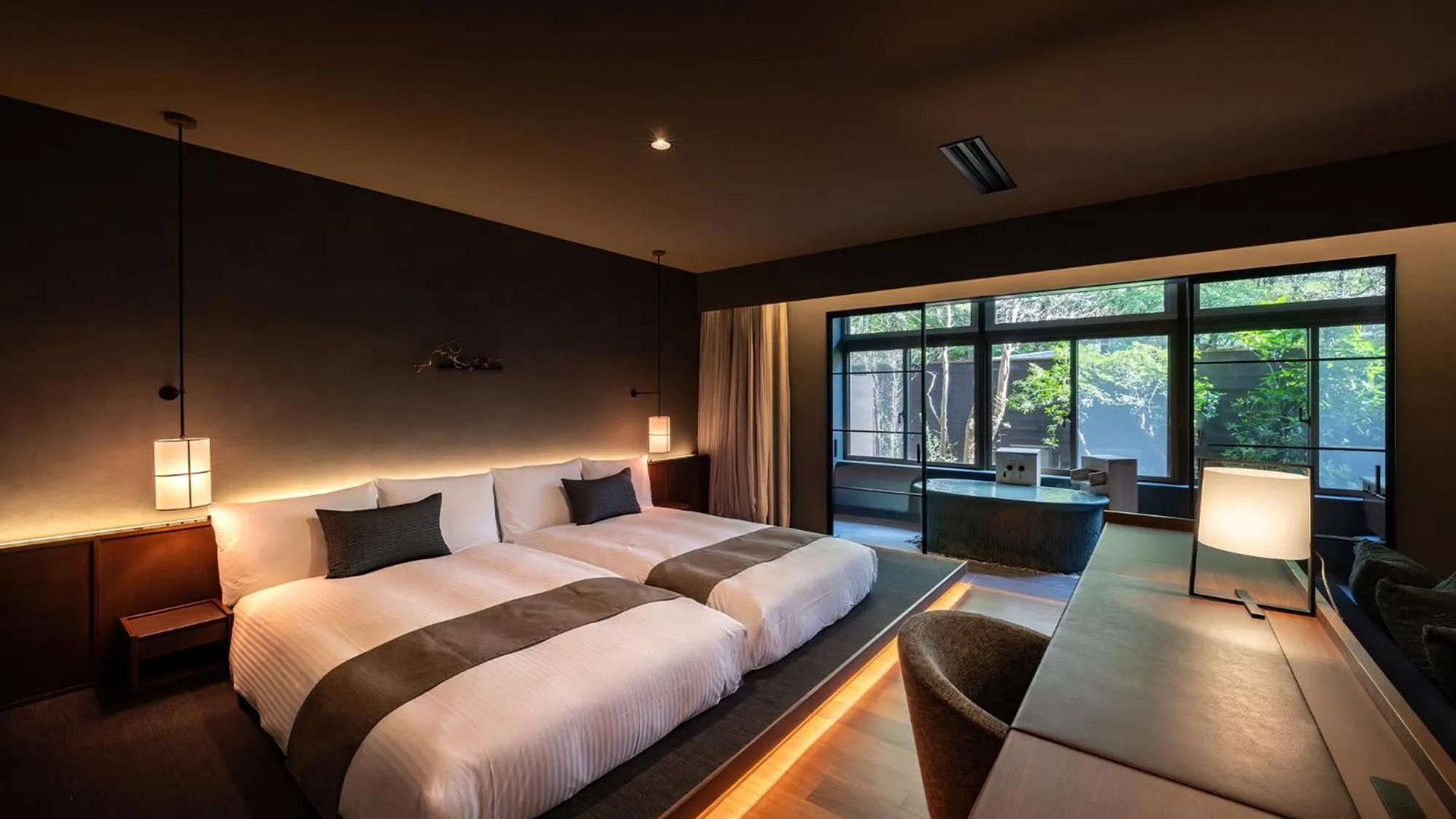 Bed in Nasu-Onsen Shinshun no Kago Hewitt Resort