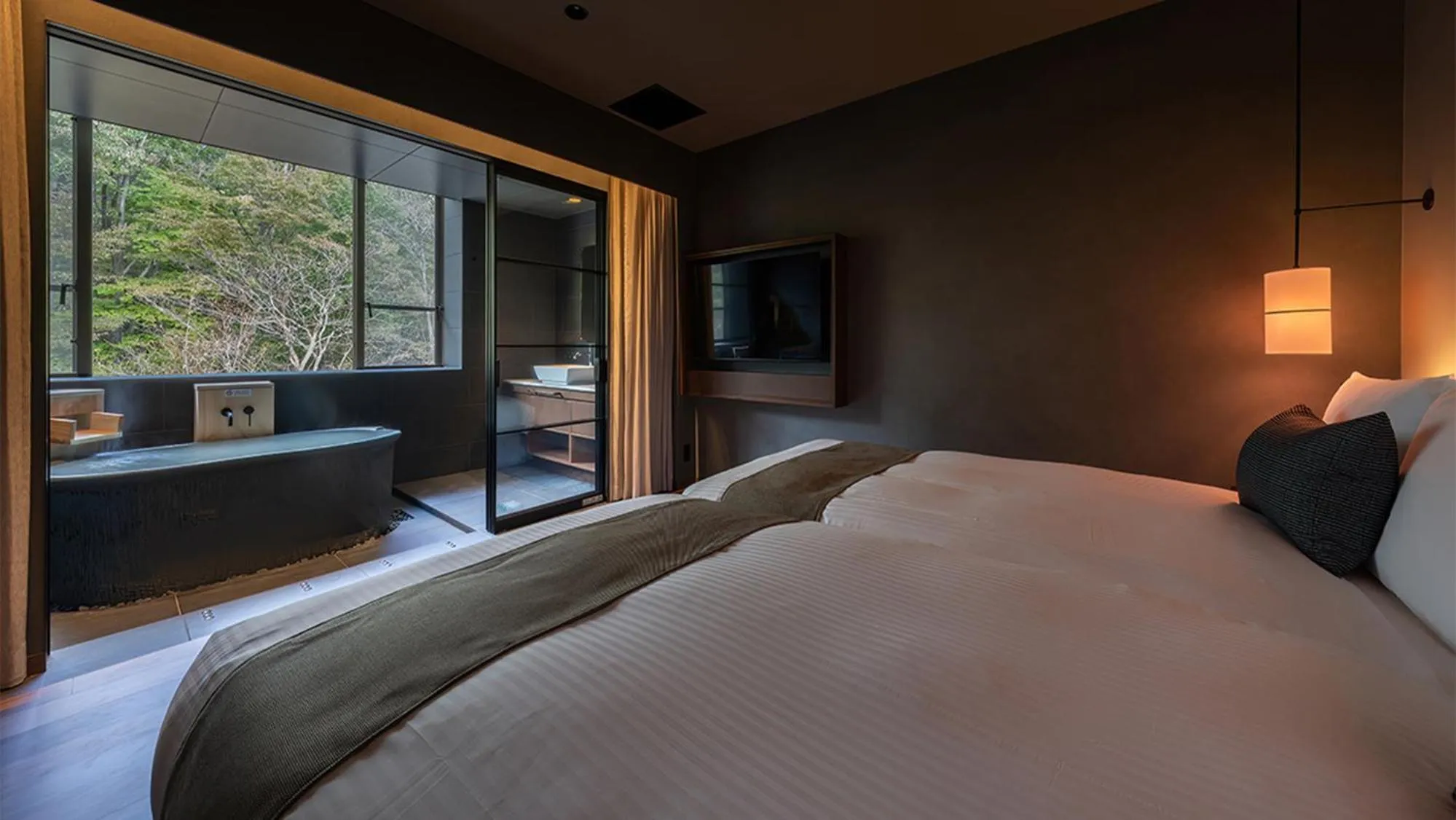 Bed in Nasu-Onsen Shinshun no Kago Hewitt Resort