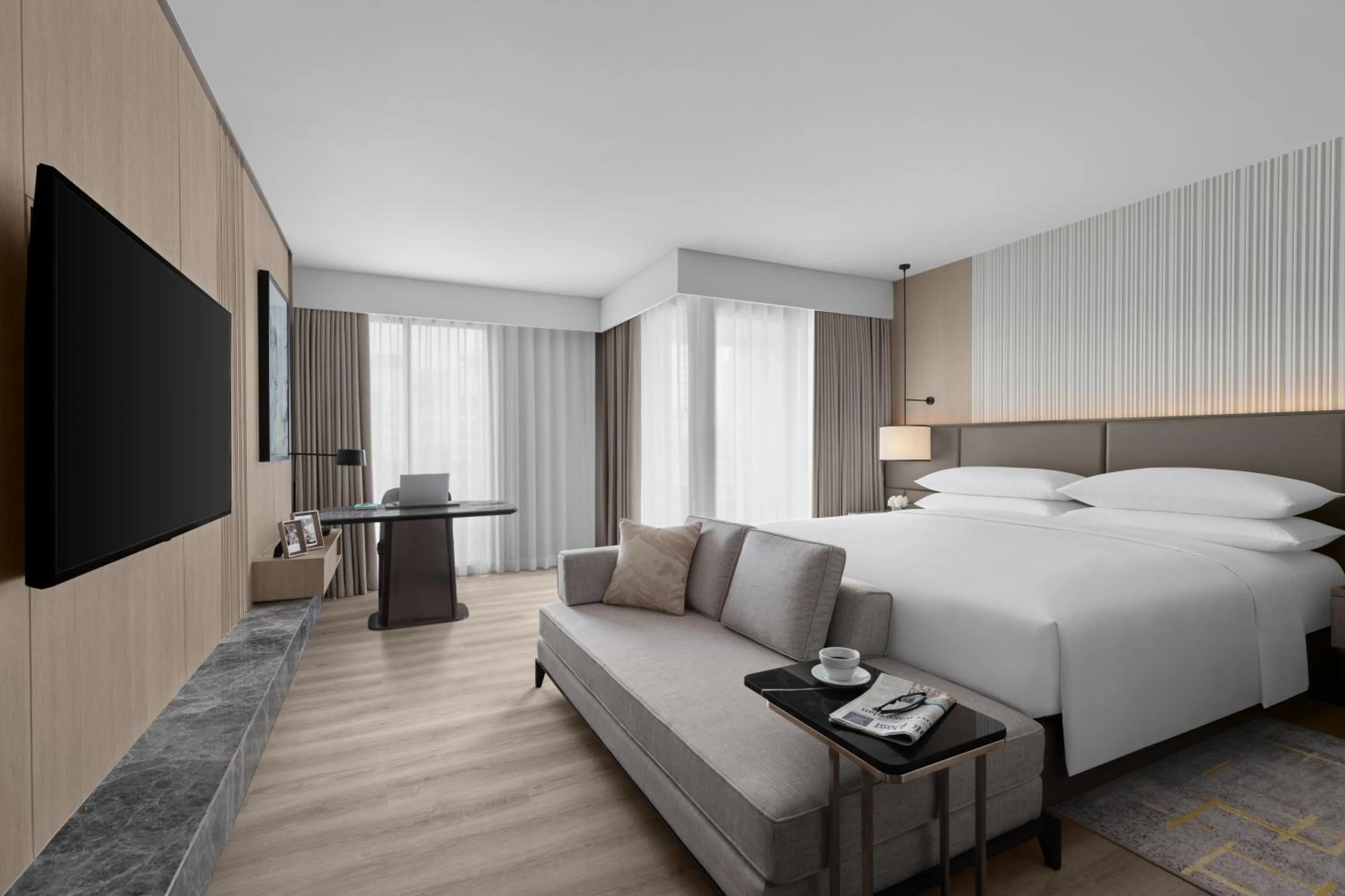 Bedroom, Bed in Marriott Executive Apartments, Bangkok Townhall Sukhumvit