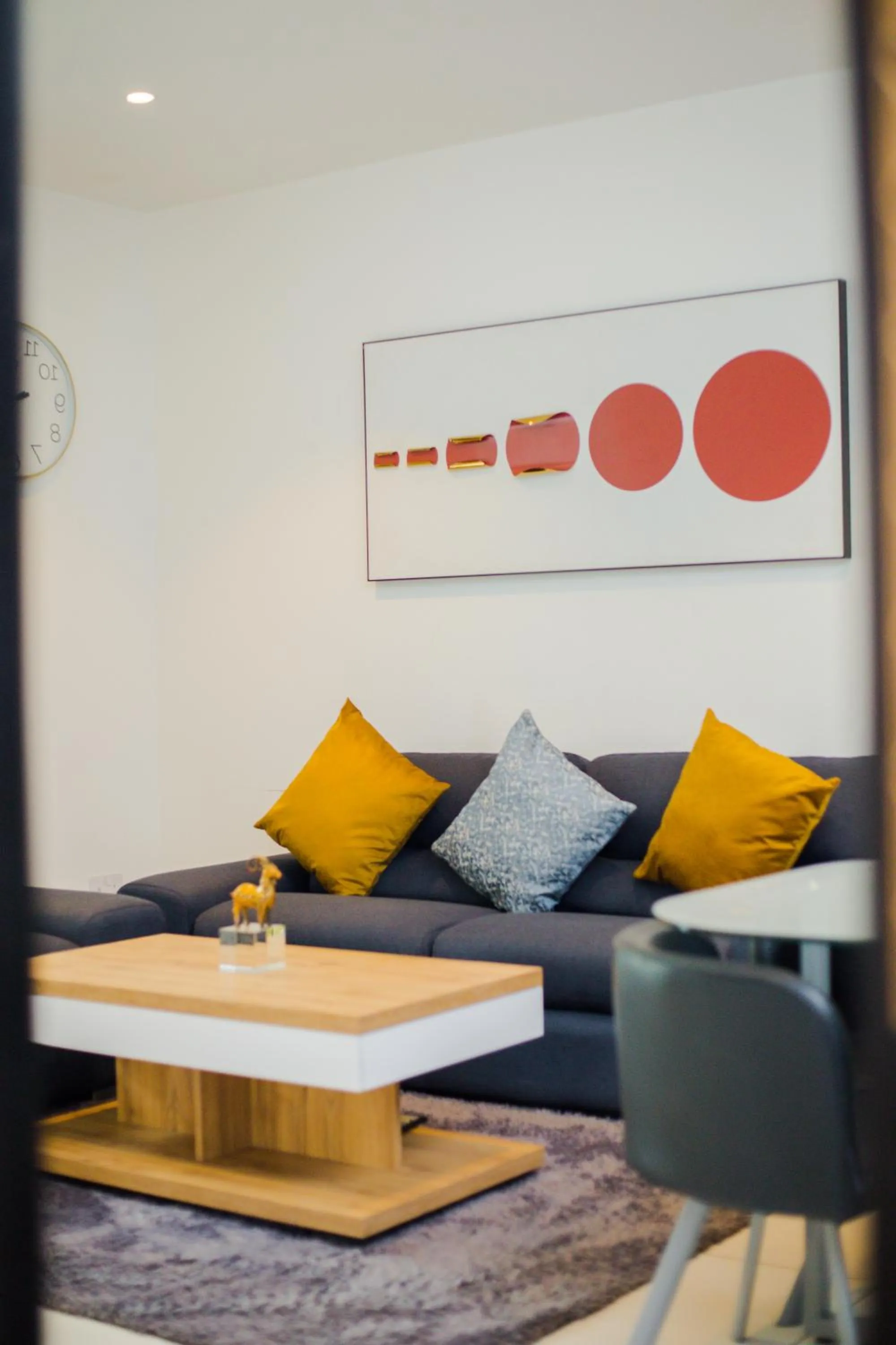 Seating area in Accra Luxury Apartments at Embassy Gardens