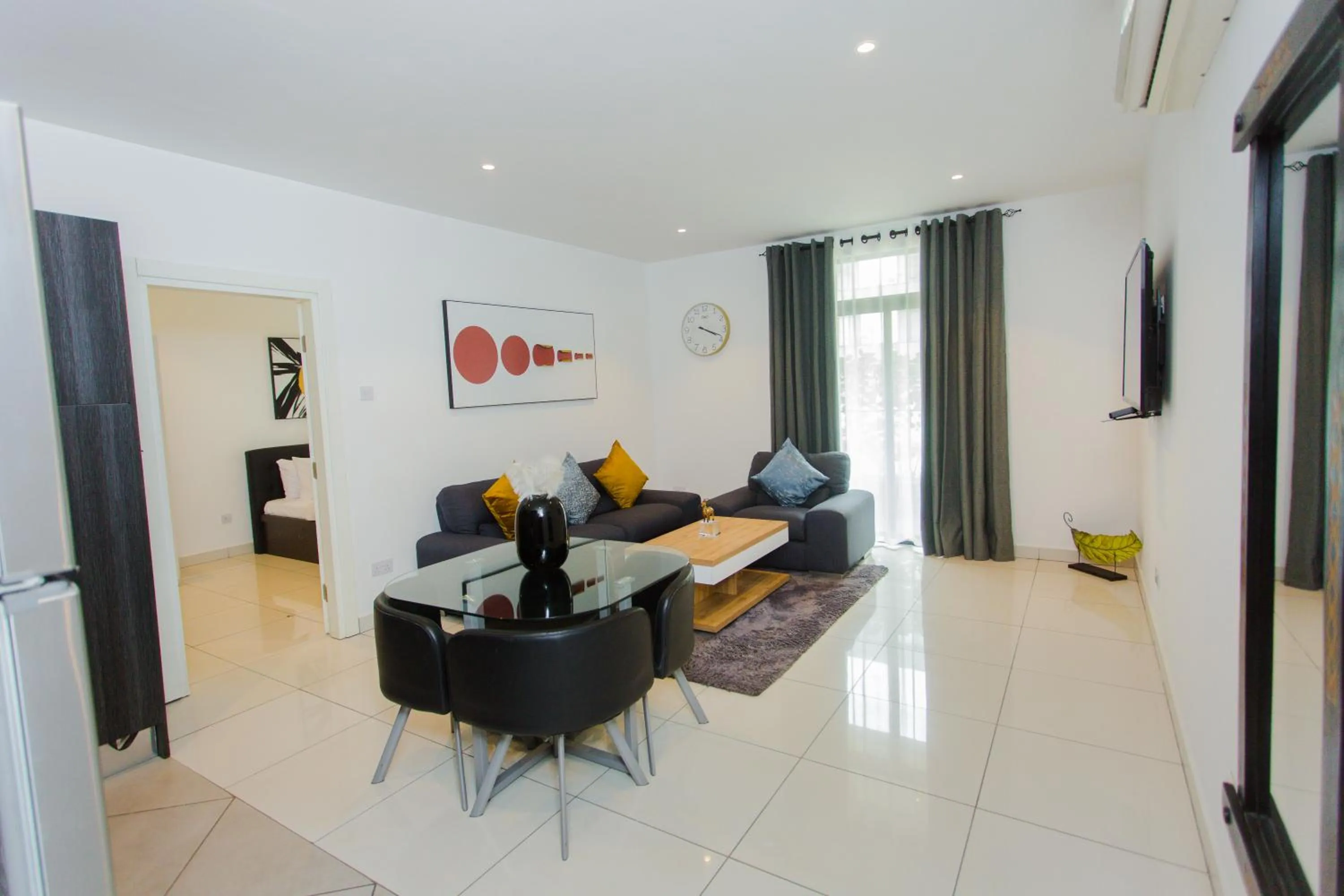 Living room in Accra Luxury Apartments at Embassy Gardens