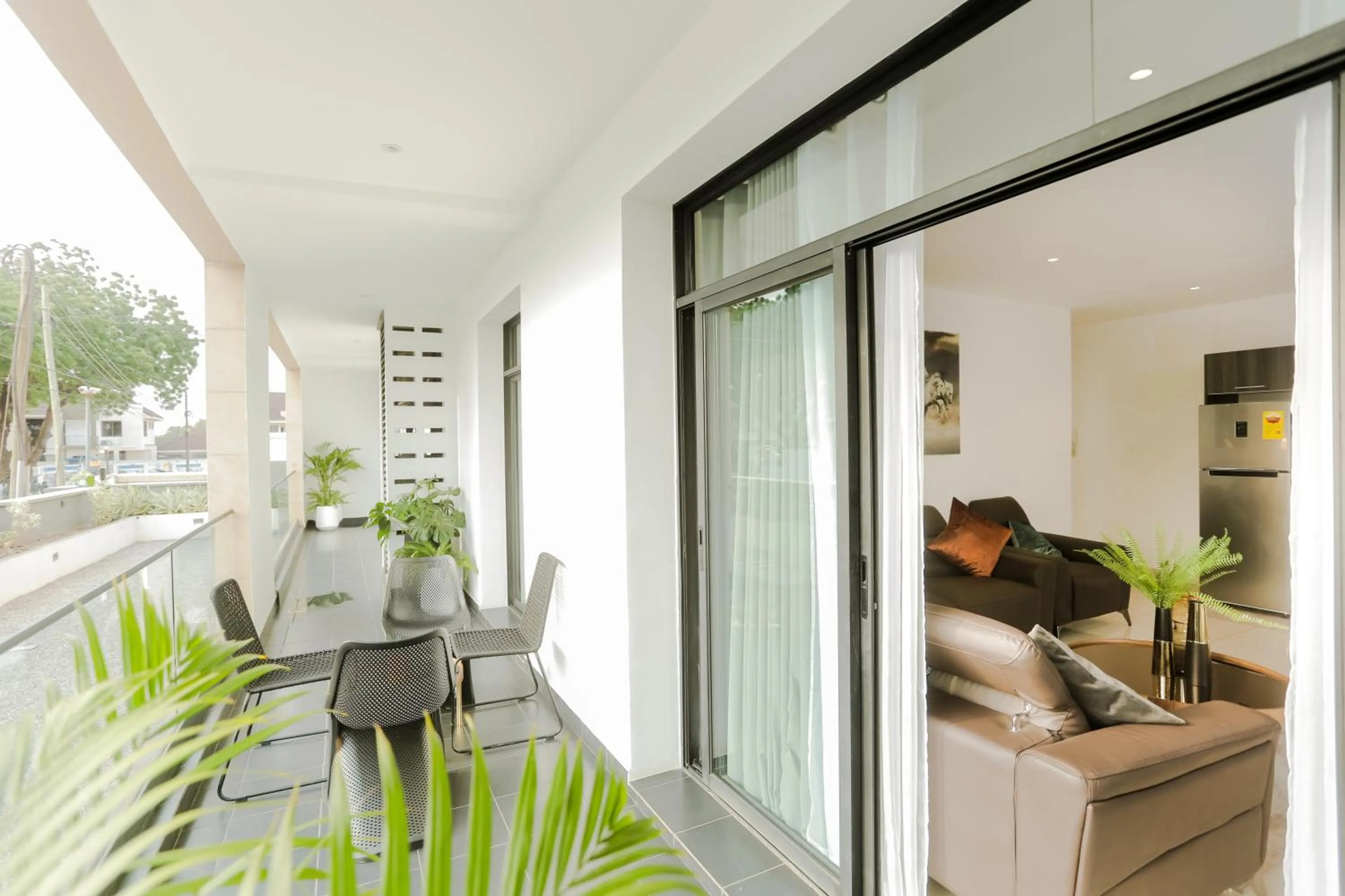 Seating area in Accra Luxury Apartments at Embassy Gardens