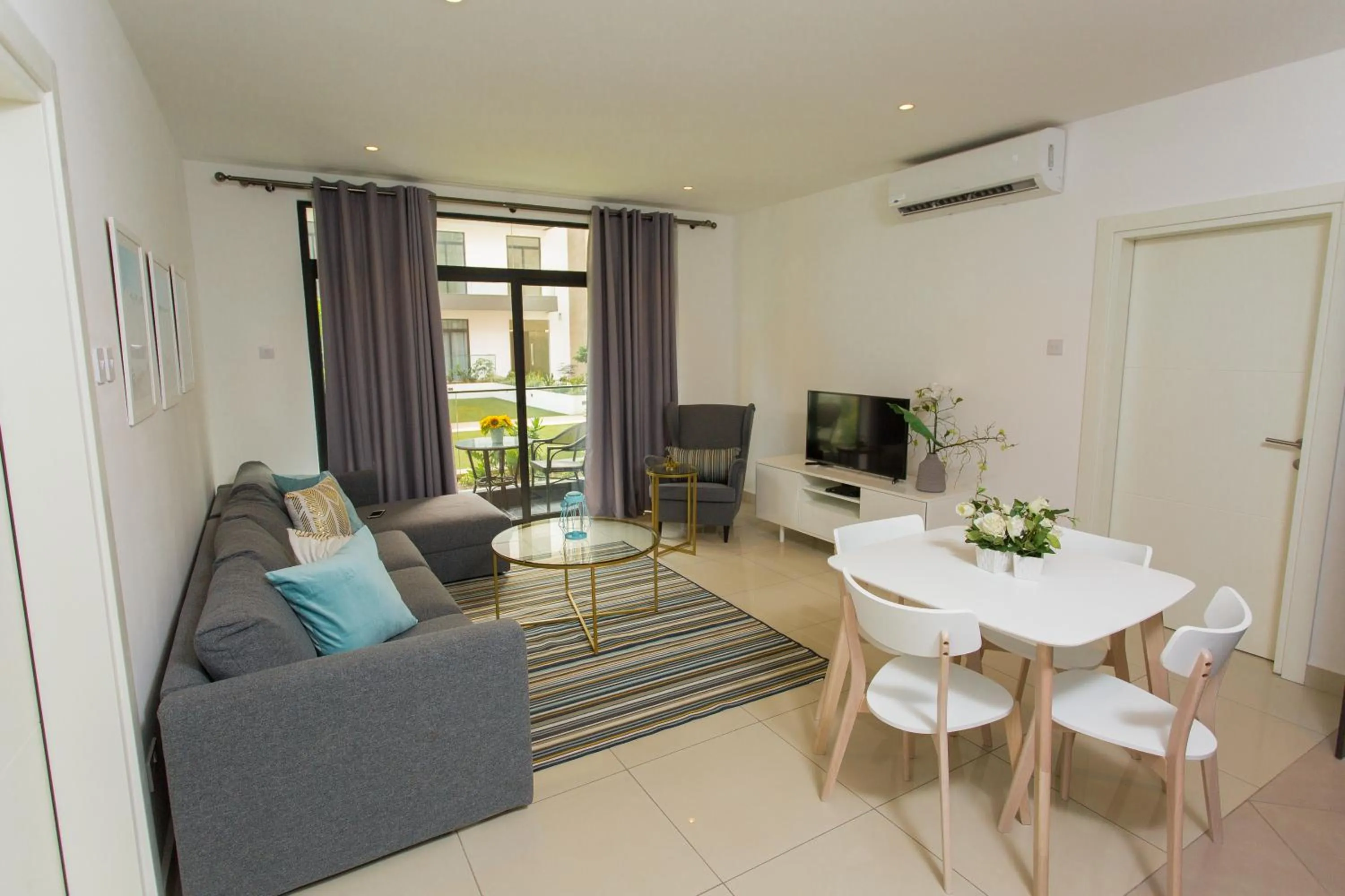 Living room in Accra Luxury Apartments at Embassy Gardens