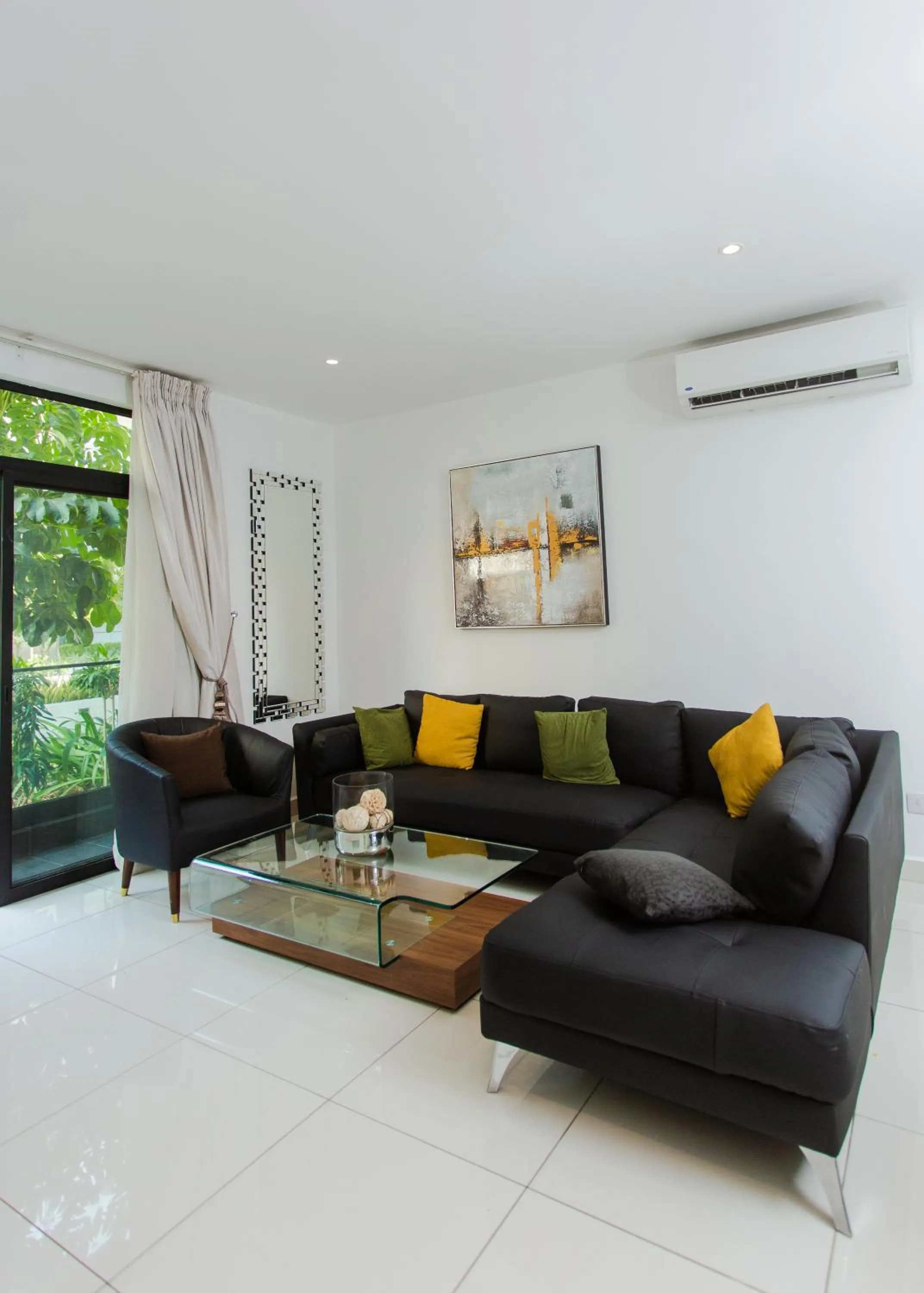 Living room in Accra Luxury Apartments at Embassy Gardens