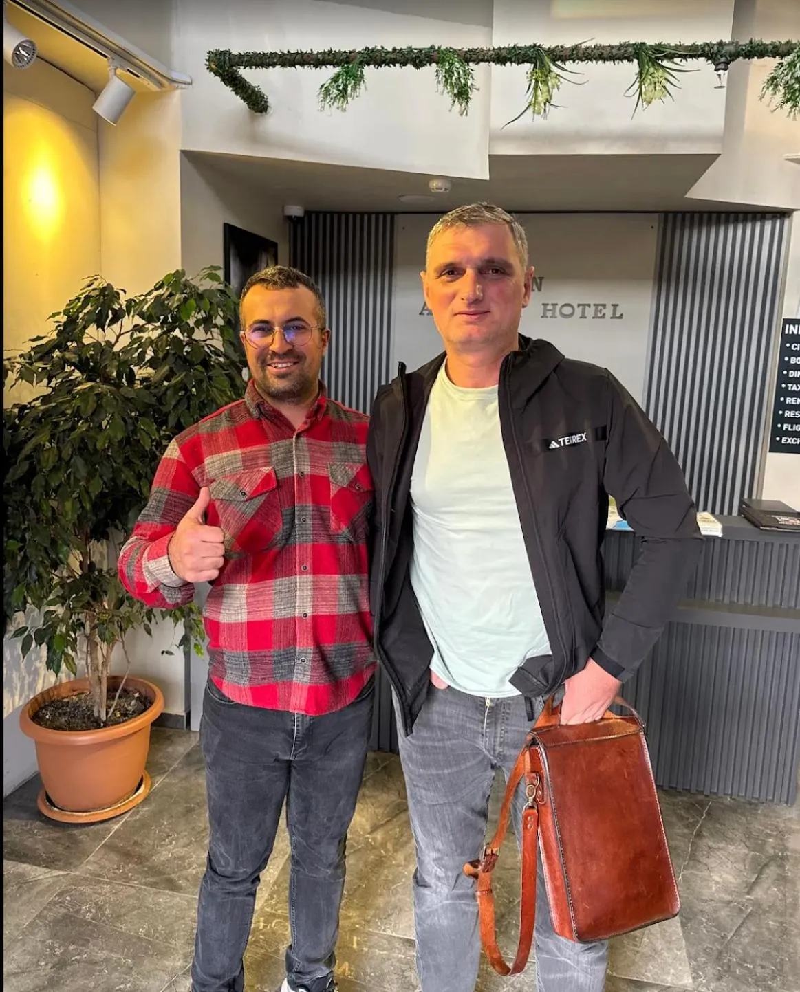 People in BZN Airport Hotel