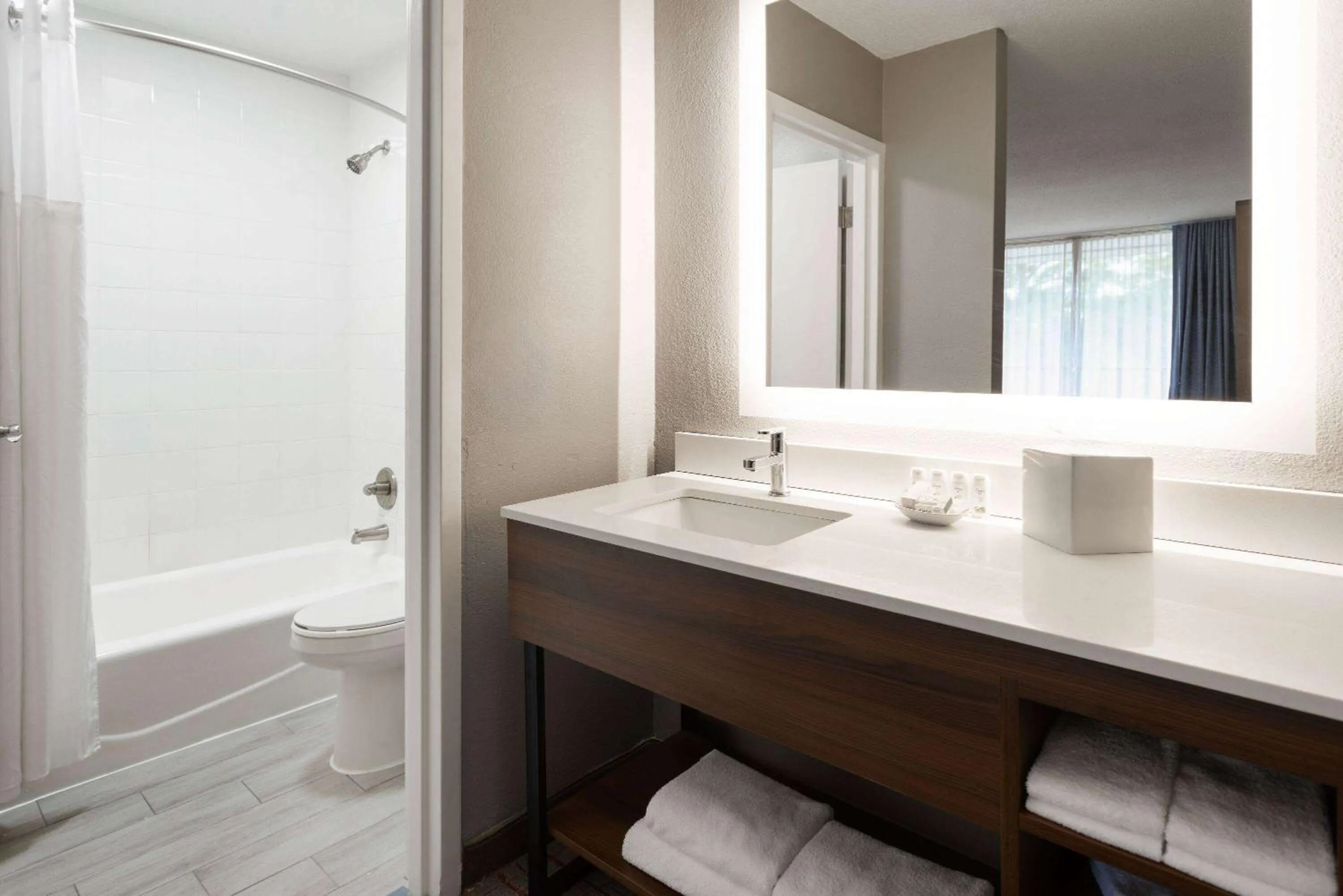 Bathroom in Hawthorn Extended Stay by Wyndham Columbia-Ft Jackson