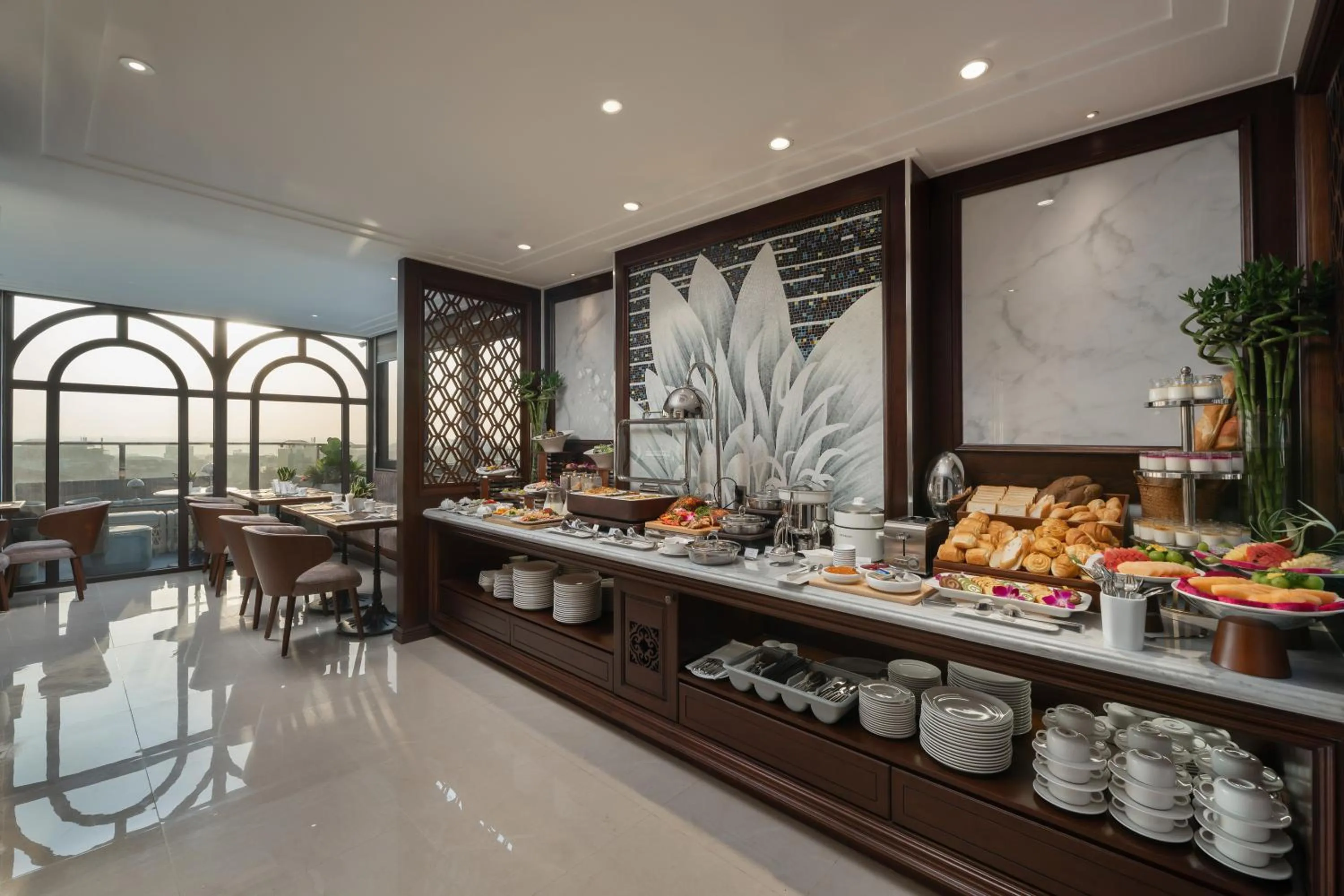 Buffet breakfast in The Q Boutique Hotel