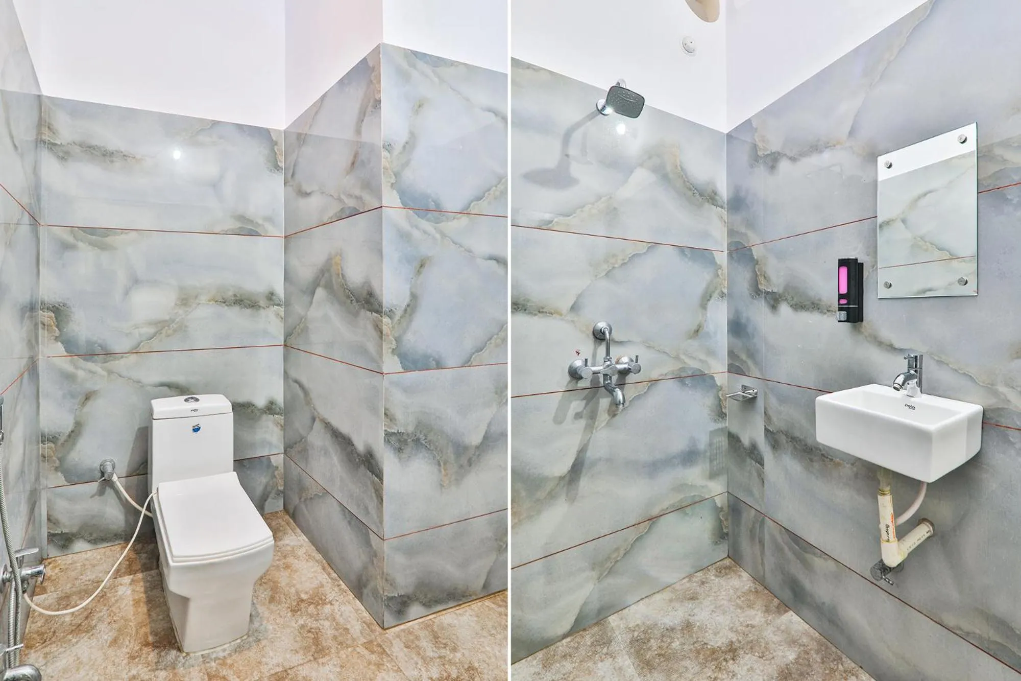 Bathroom in FabHotel Shree Venkatesh Nileyam - 300m from Ram Janam Bhumi