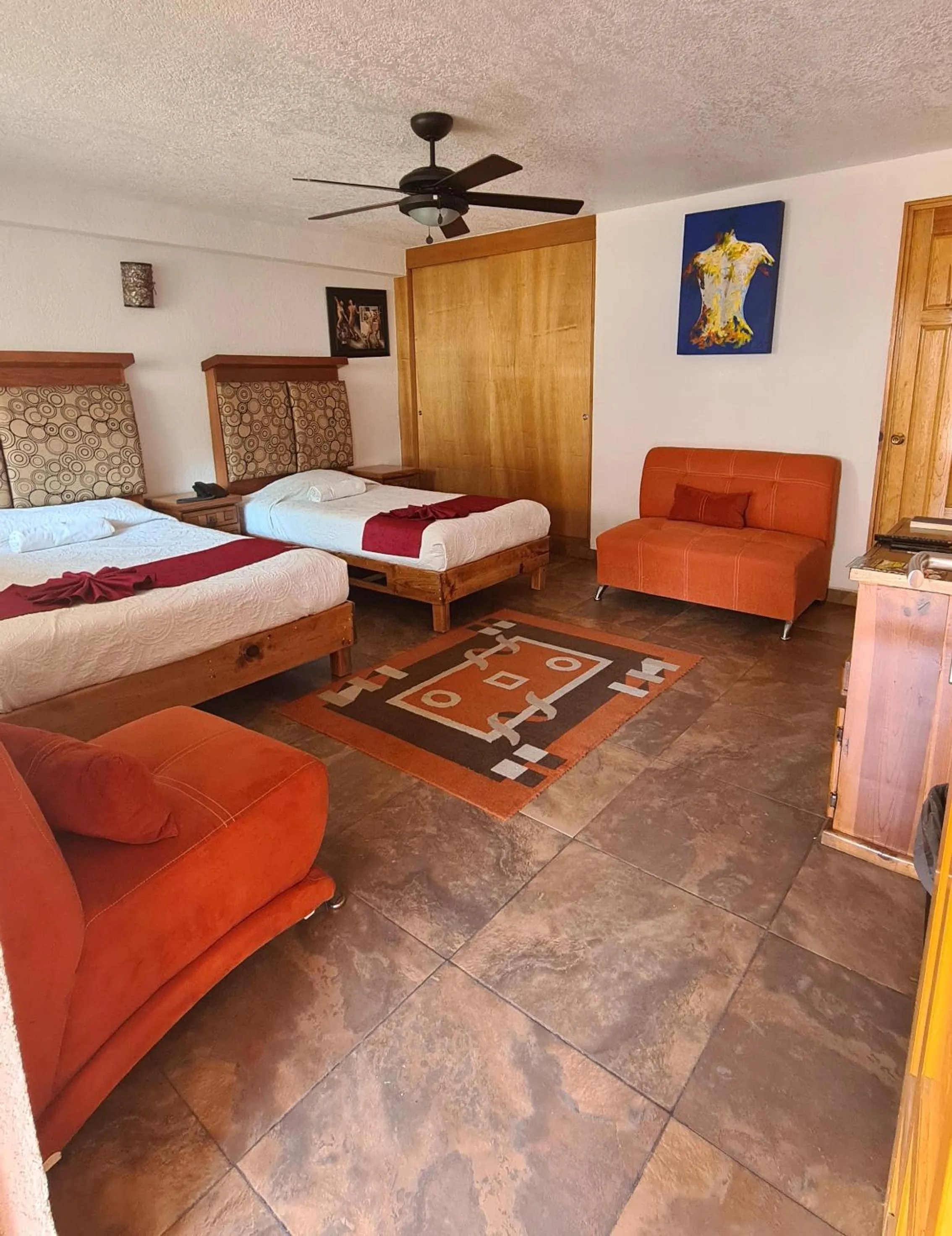 Bed in Hotel Leyenda del Tepozteco