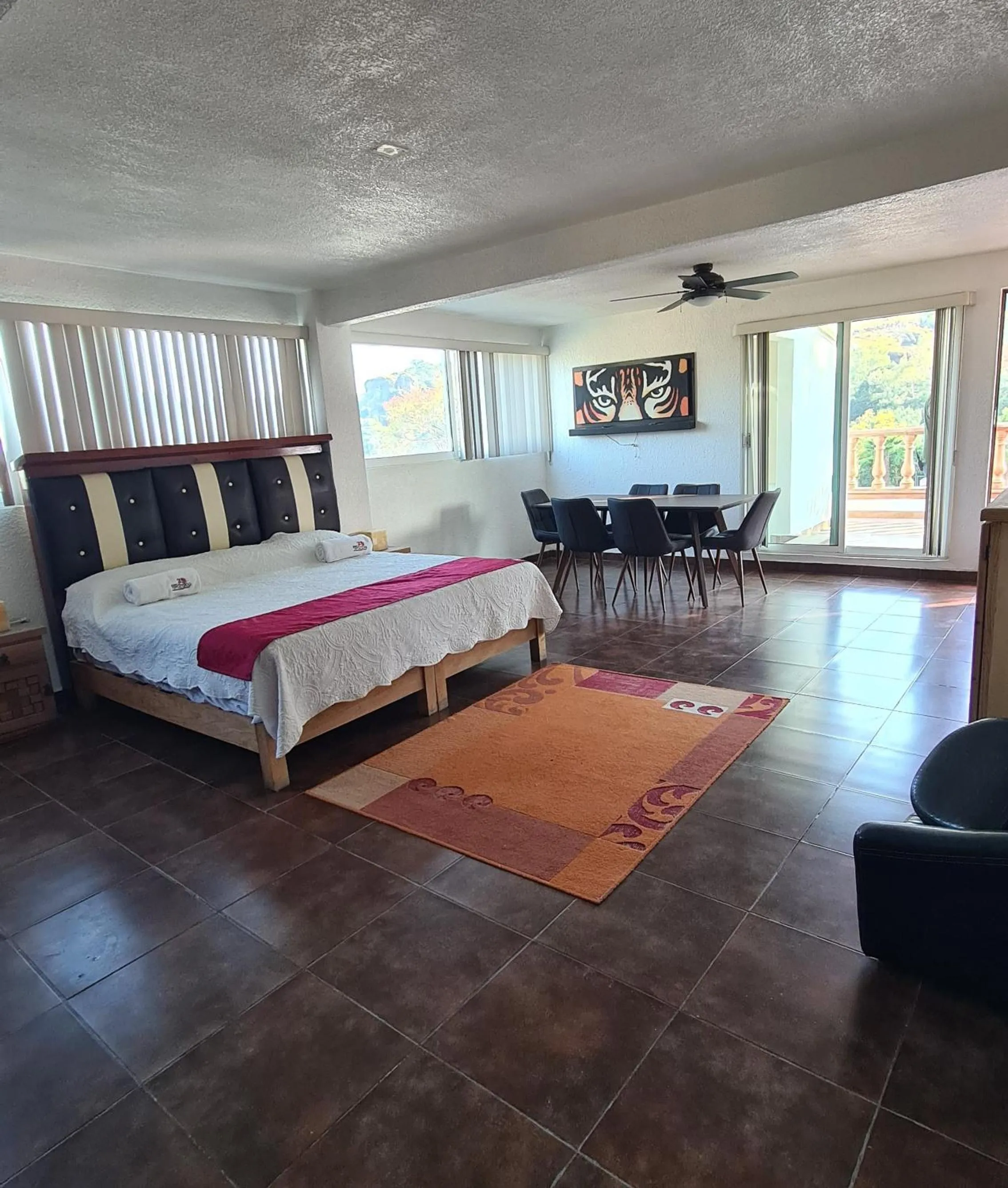 Bed in Hotel Leyenda del Tepozteco