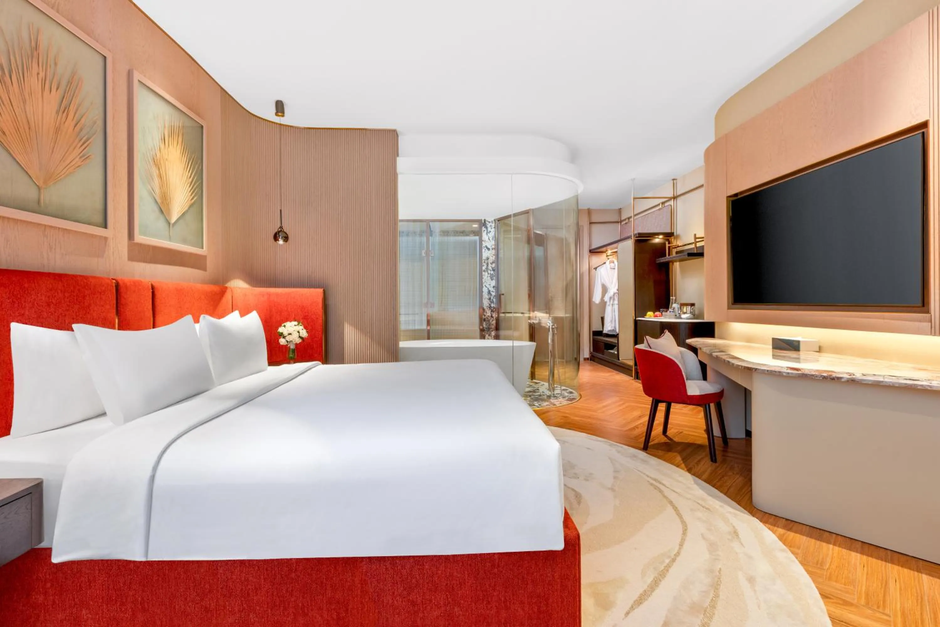 Photo of the whole room, Bed in The Morning Glow - Handwritten Collection