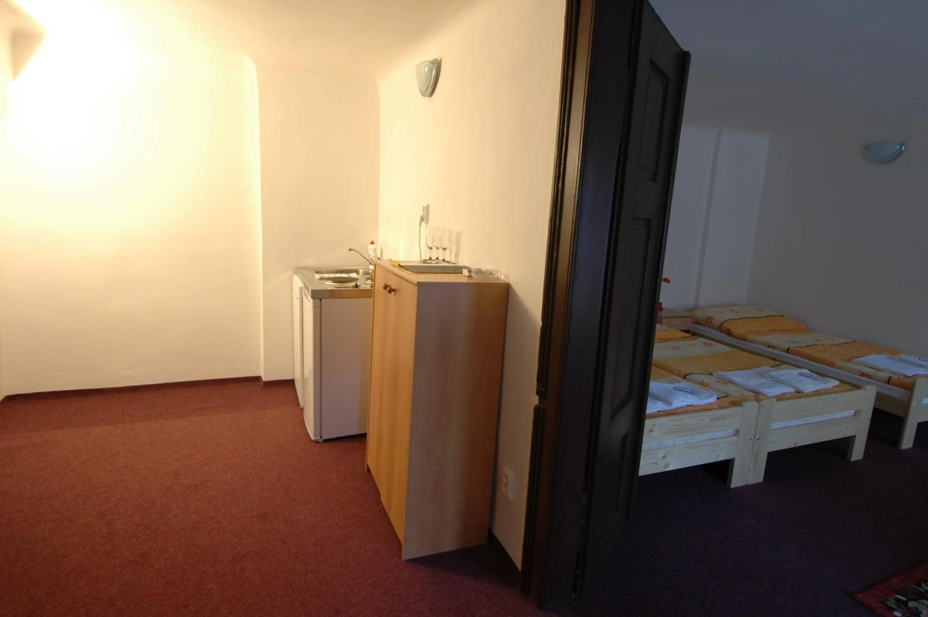 Kitchen or kitchenette in Hotel U dvou zlatých klíčů