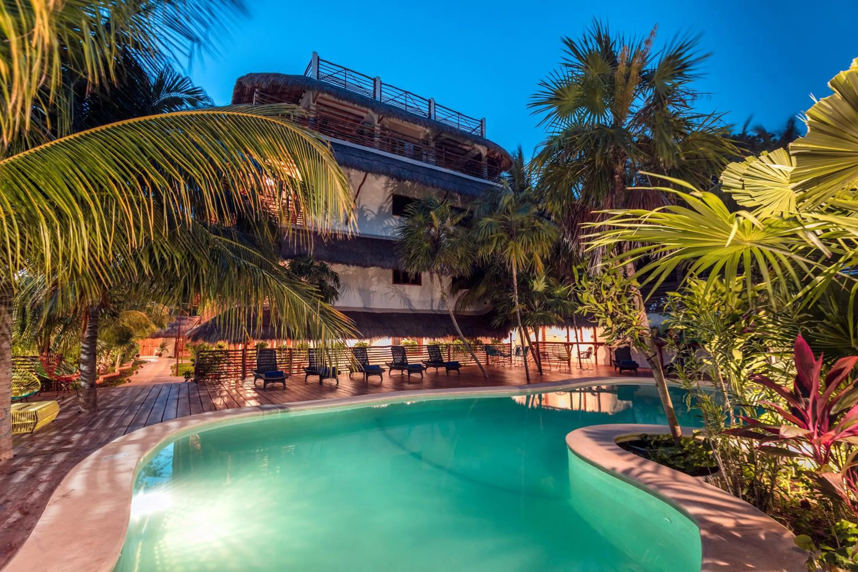 Swimming pool in La Palma Holbox