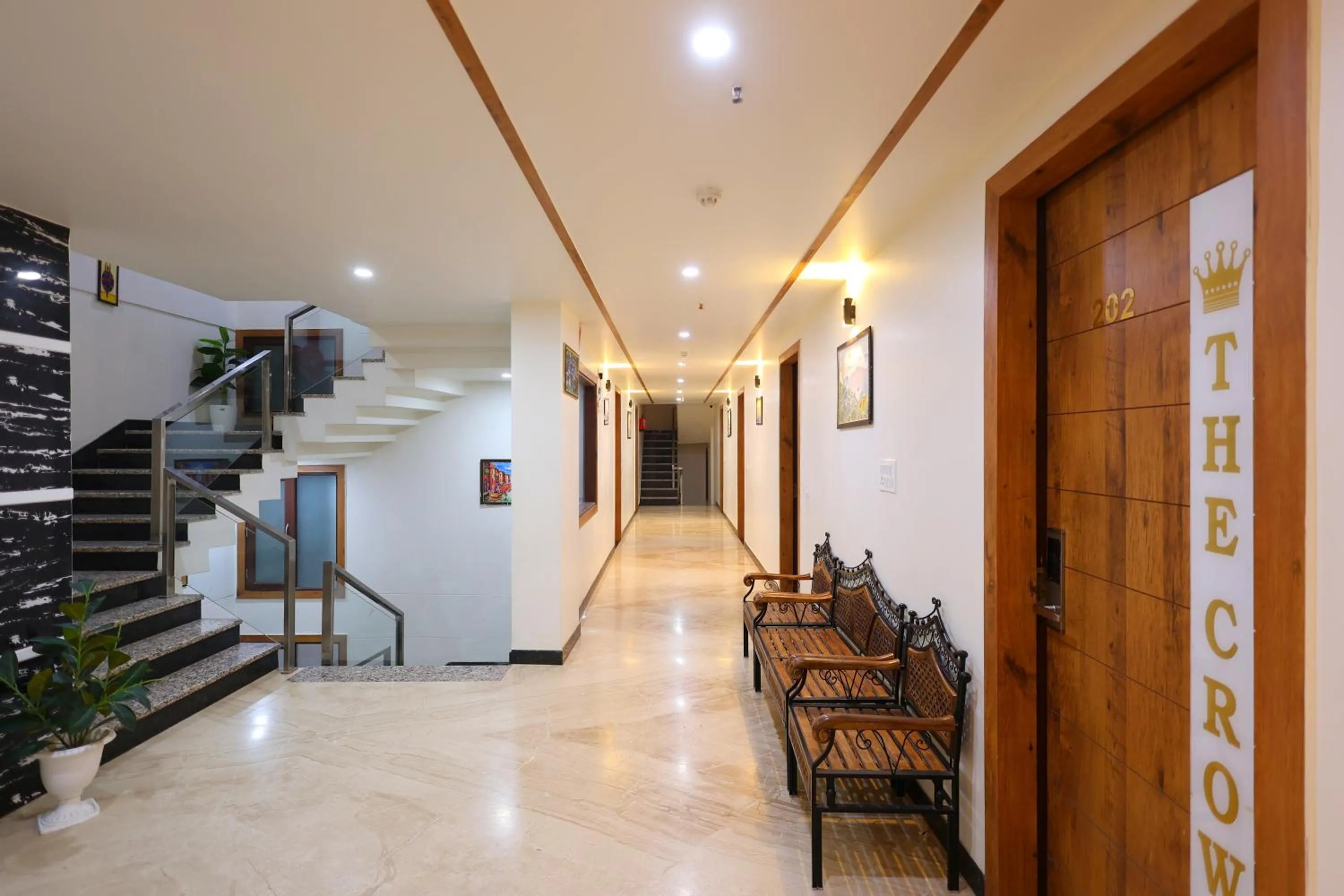 Lobby or reception in The Crown Hotel Agra near Taj Mahal & Restaurant