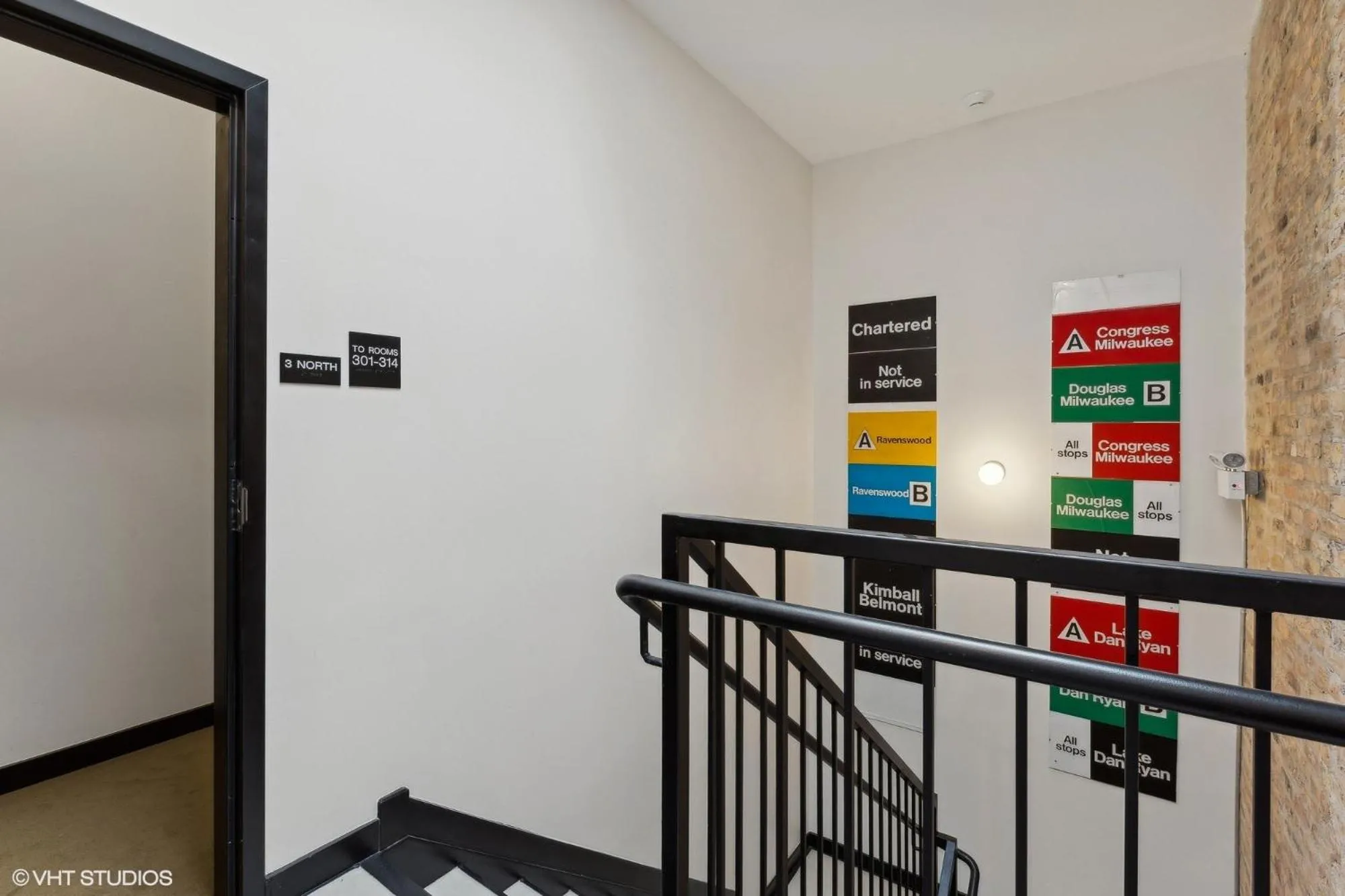Text overlay in Logan Square SRO Hotel
