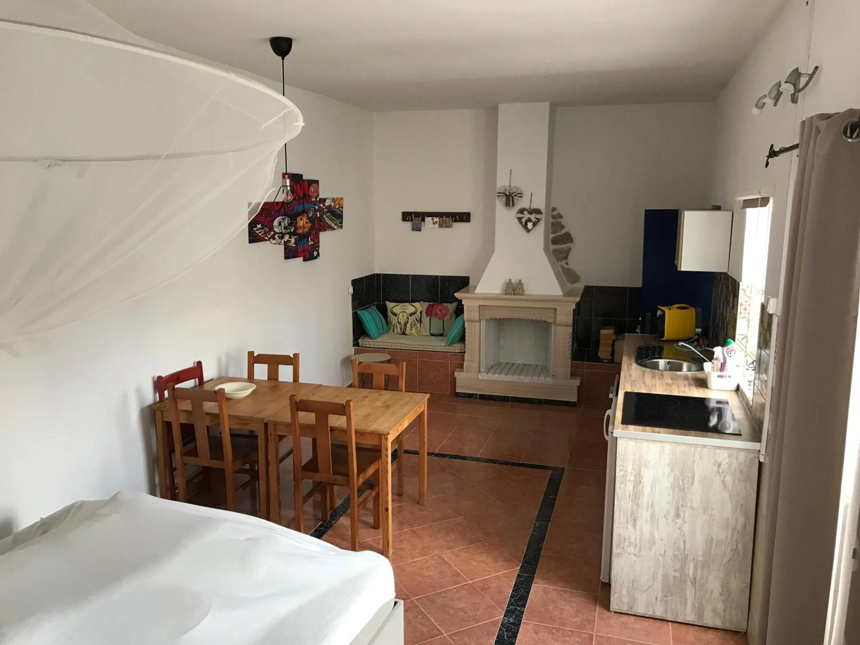 Kitchen or kitchenette, Bed in Casa o Futuro