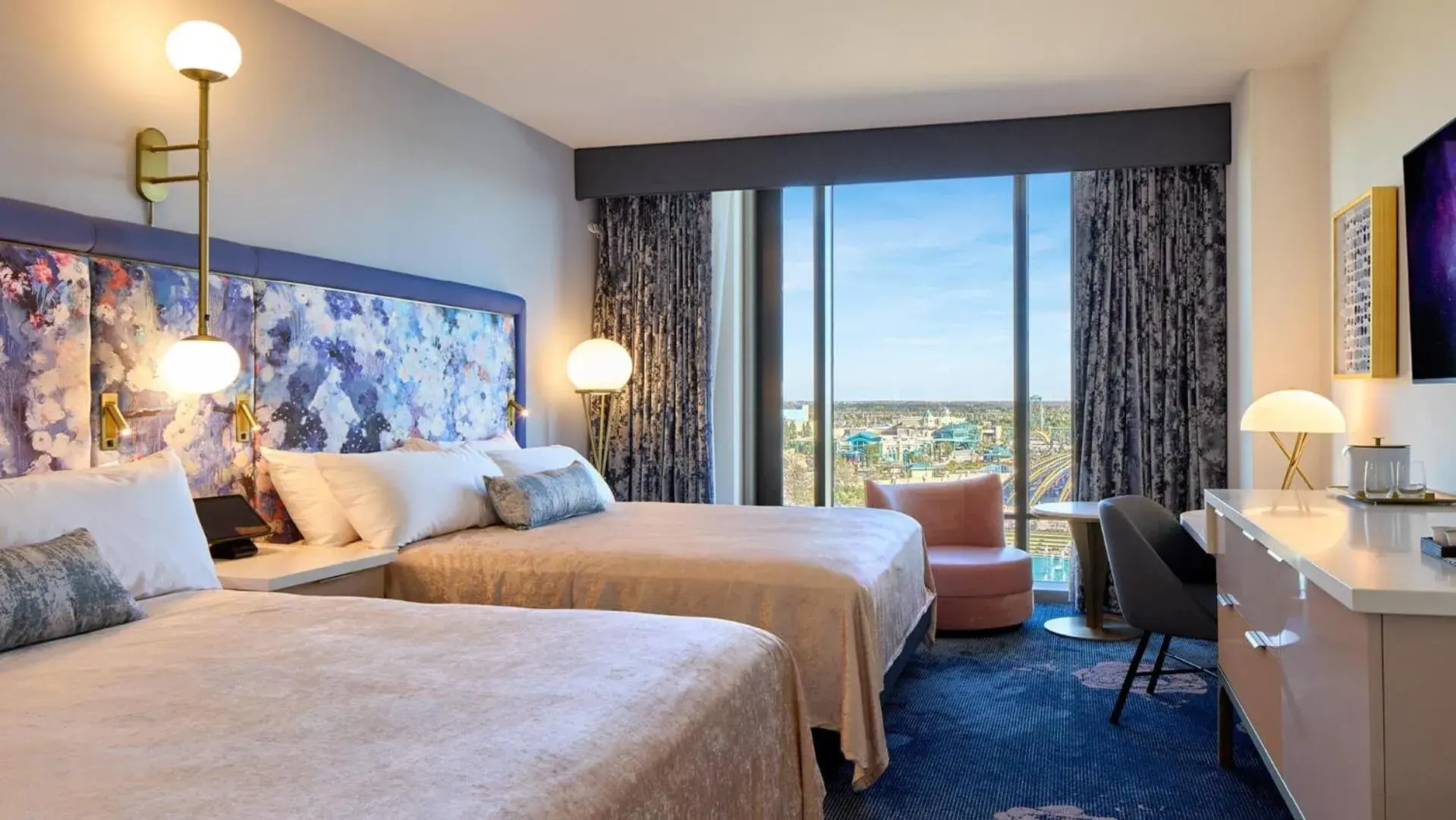 Park View Club Level 2 Queen Beds (Dedicated Entrance to Epic Universe**) in Universal's Helios Grand Hotel, a Loews Hotel Park View Club Level 2 Queen Beds (Dedicated Entrance to Epic Universe**) in Universal's Helios Grand Hotel, a Loews Hotel