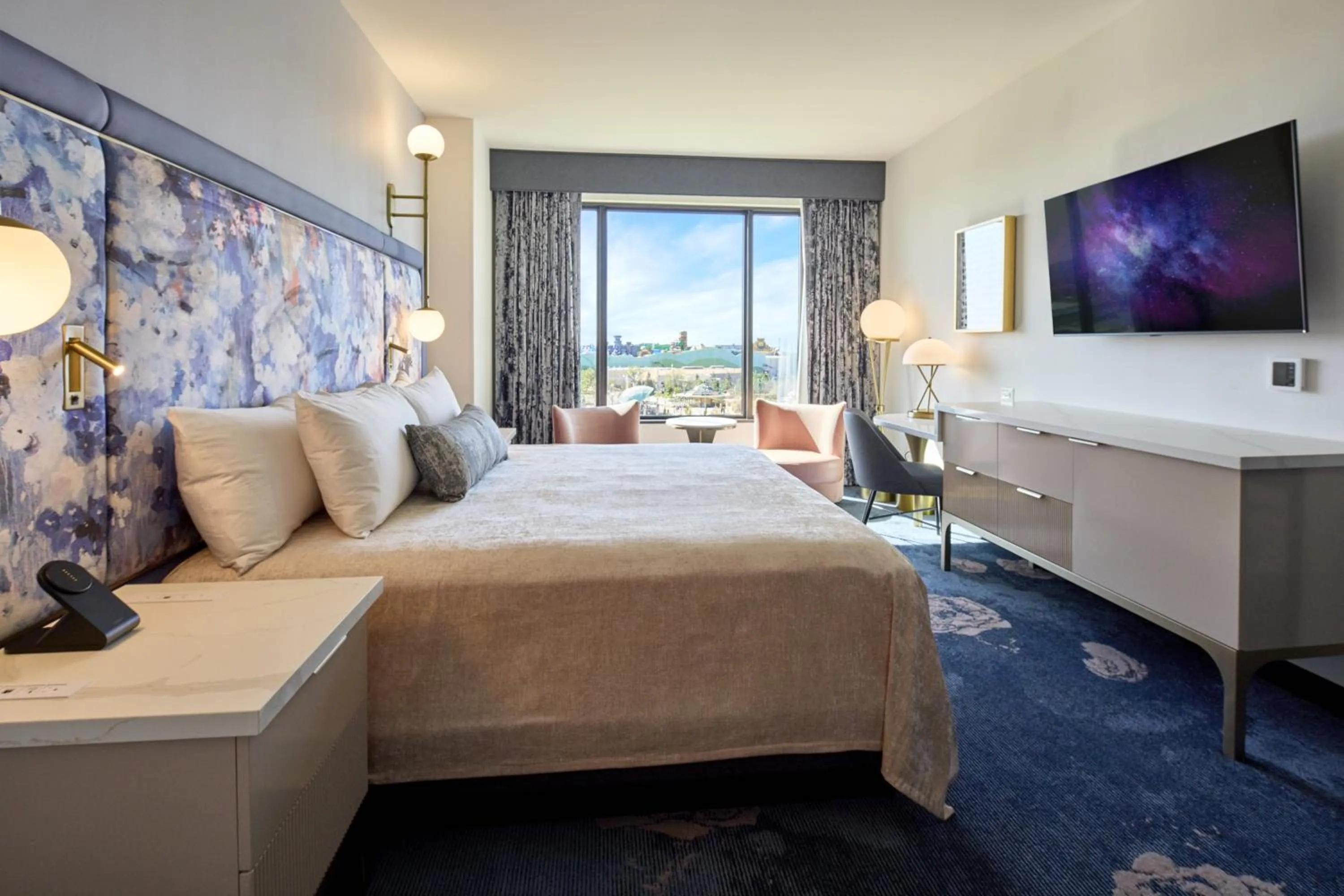 Bedroom, Bed in Universal's Helios Grand Hotel, a Loews Hotel