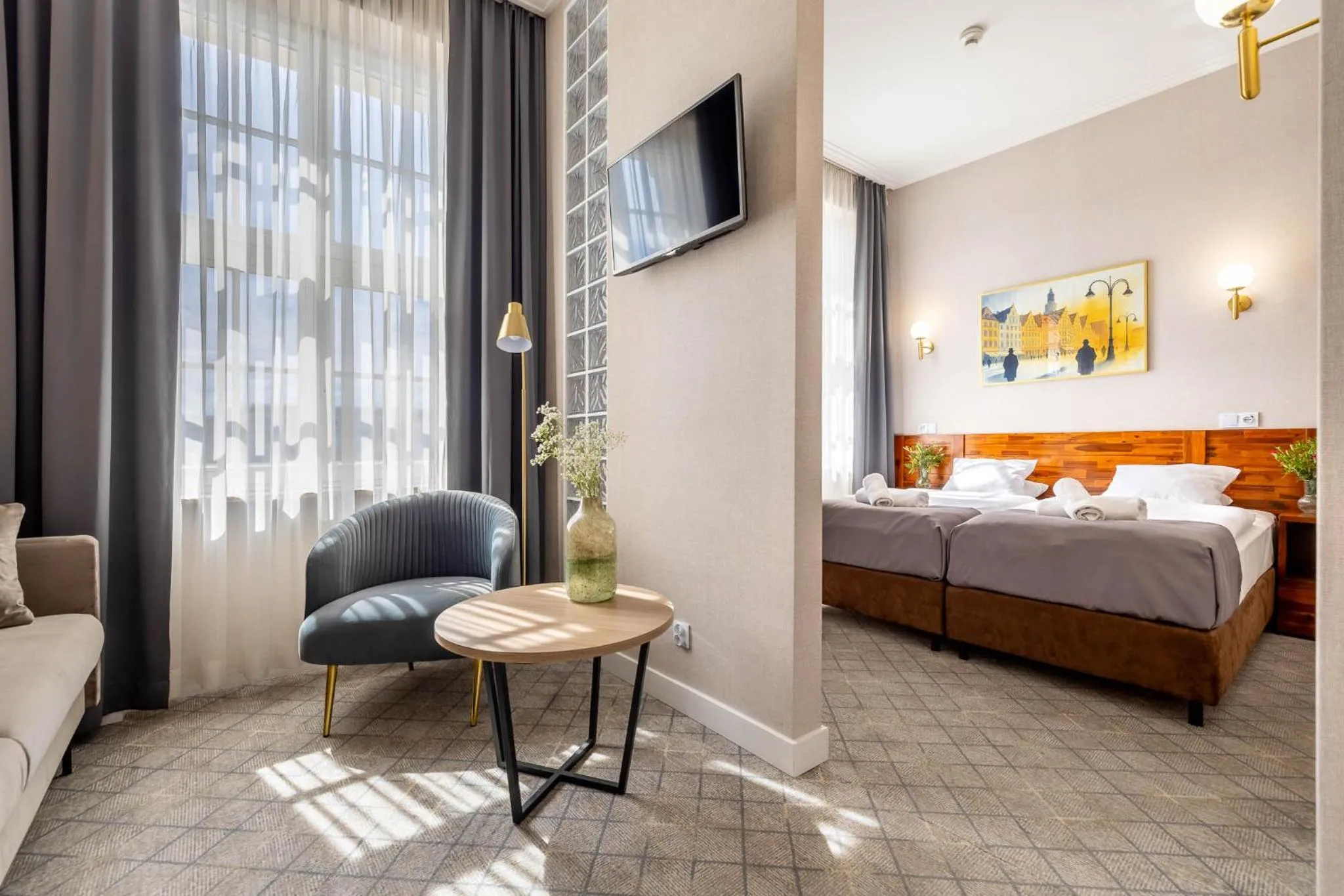 Bed in Hotel Piast Wrocław Centrum