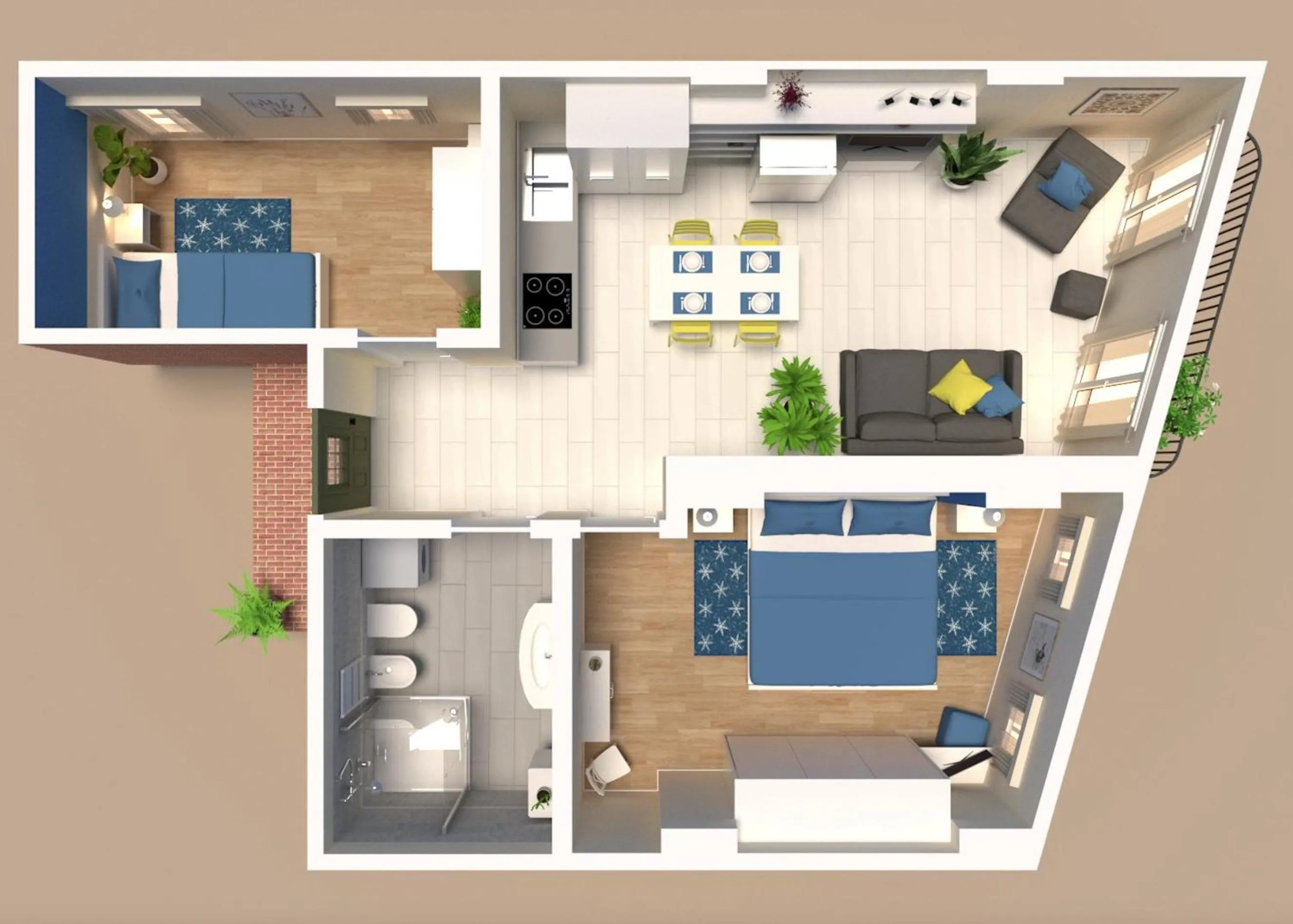 Floor plan in Ca' Degli Antichi Giardini Apartments