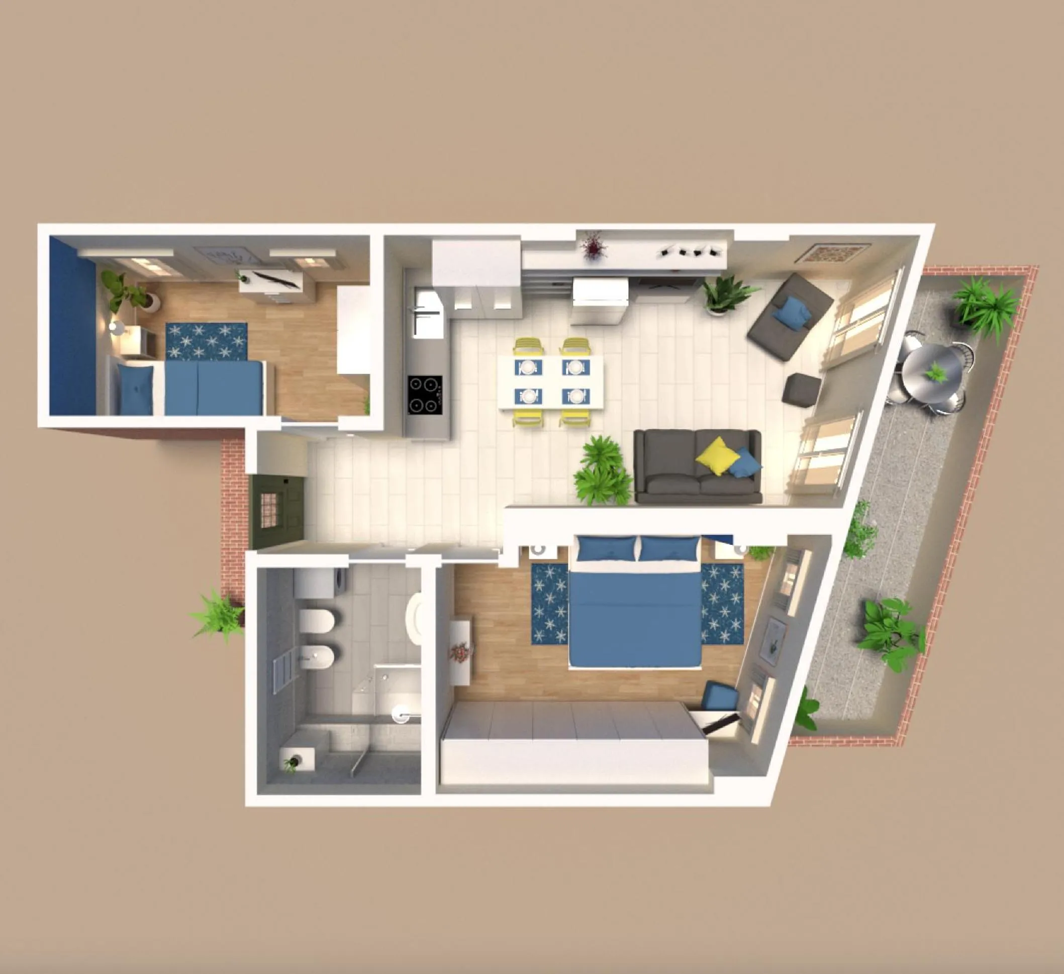 Floor plan in Ca' Degli Antichi Giardini Apartments