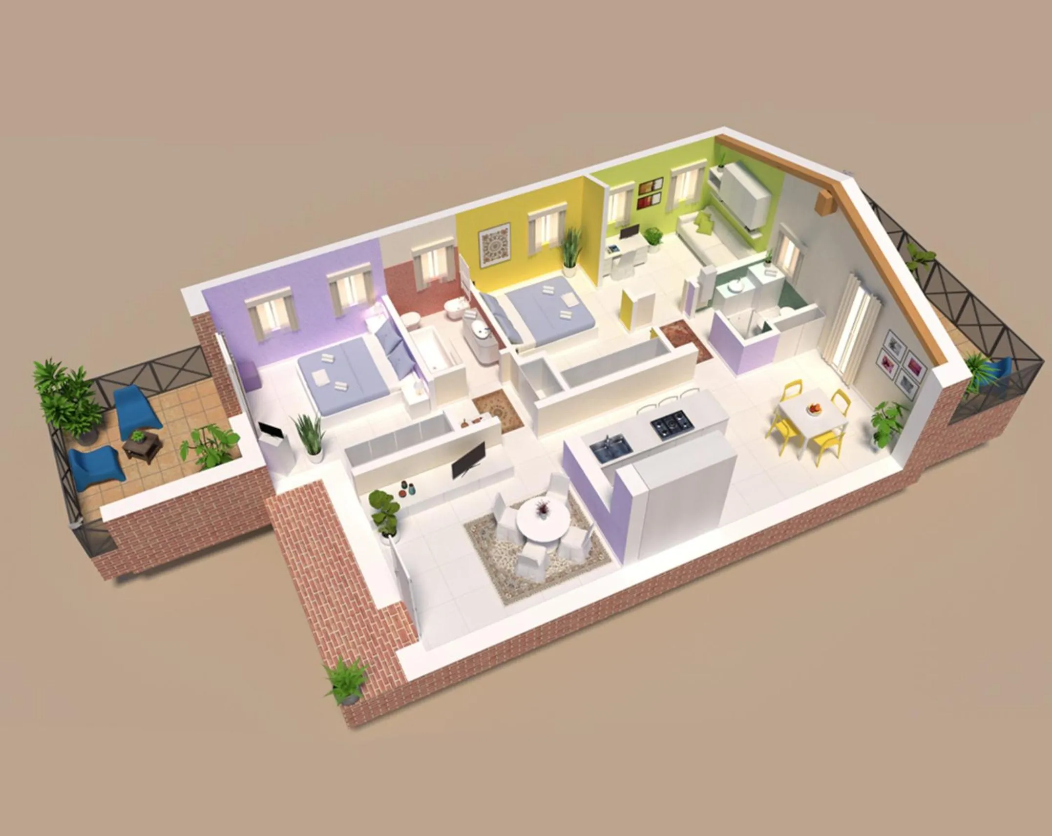 Floor plan in Ca' Degli Antichi Giardini Apartments