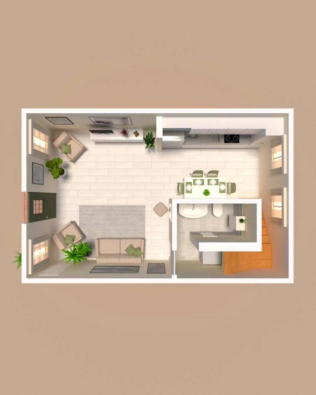 Floor plan in Ca' Degli Antichi Giardini Apartments
