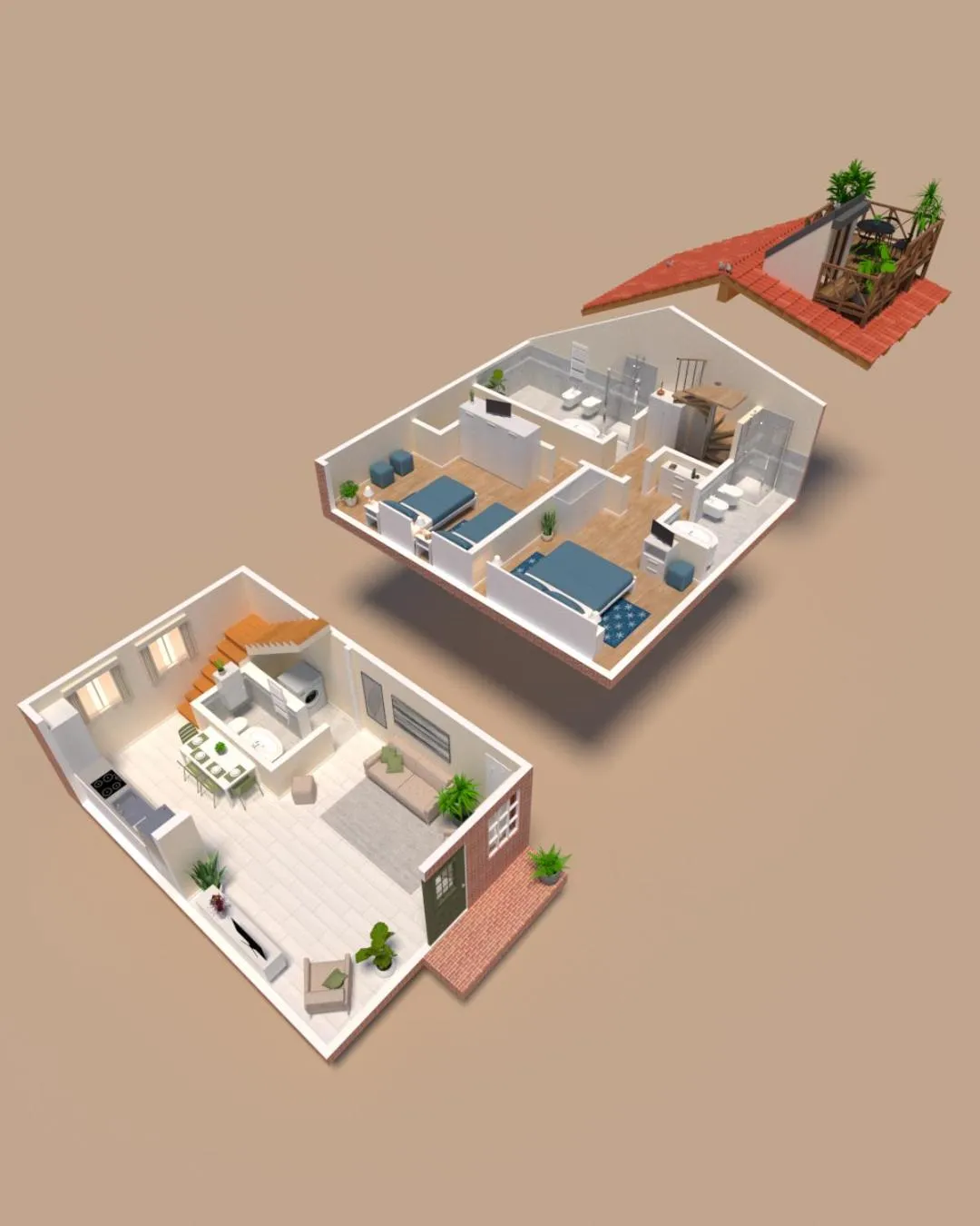 Floor plan in Ca' Degli Antichi Giardini Apartments
