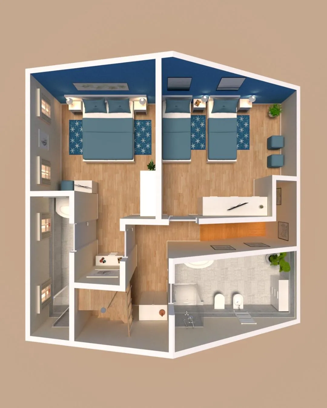 Floor plan in Ca' Degli Antichi Giardini Apartments