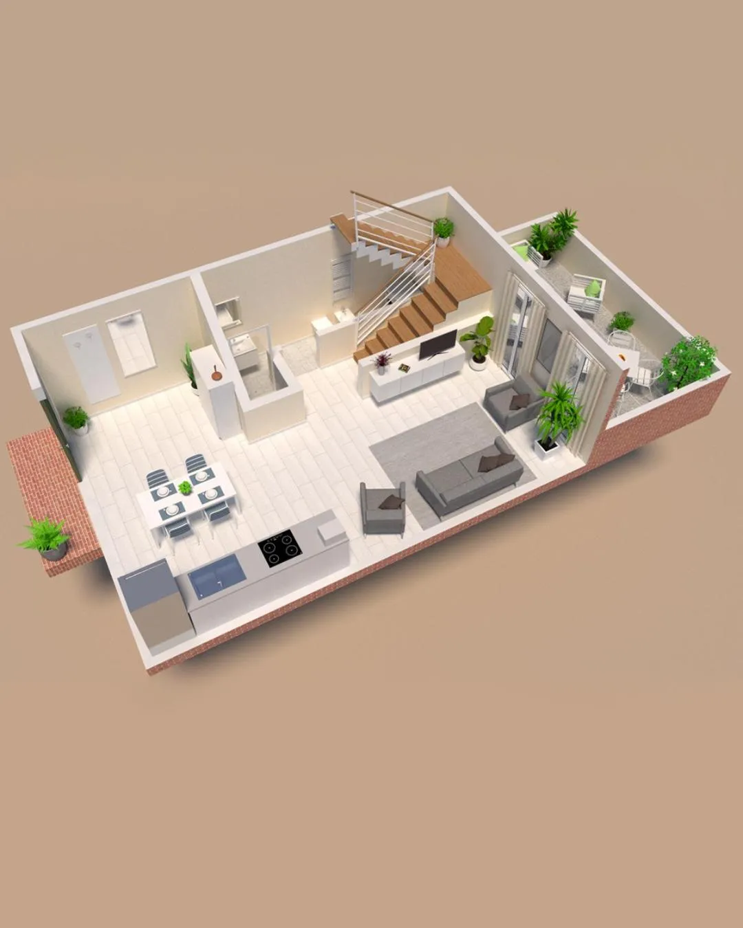 Floor plan in Ca' Degli Antichi Giardini Apartments