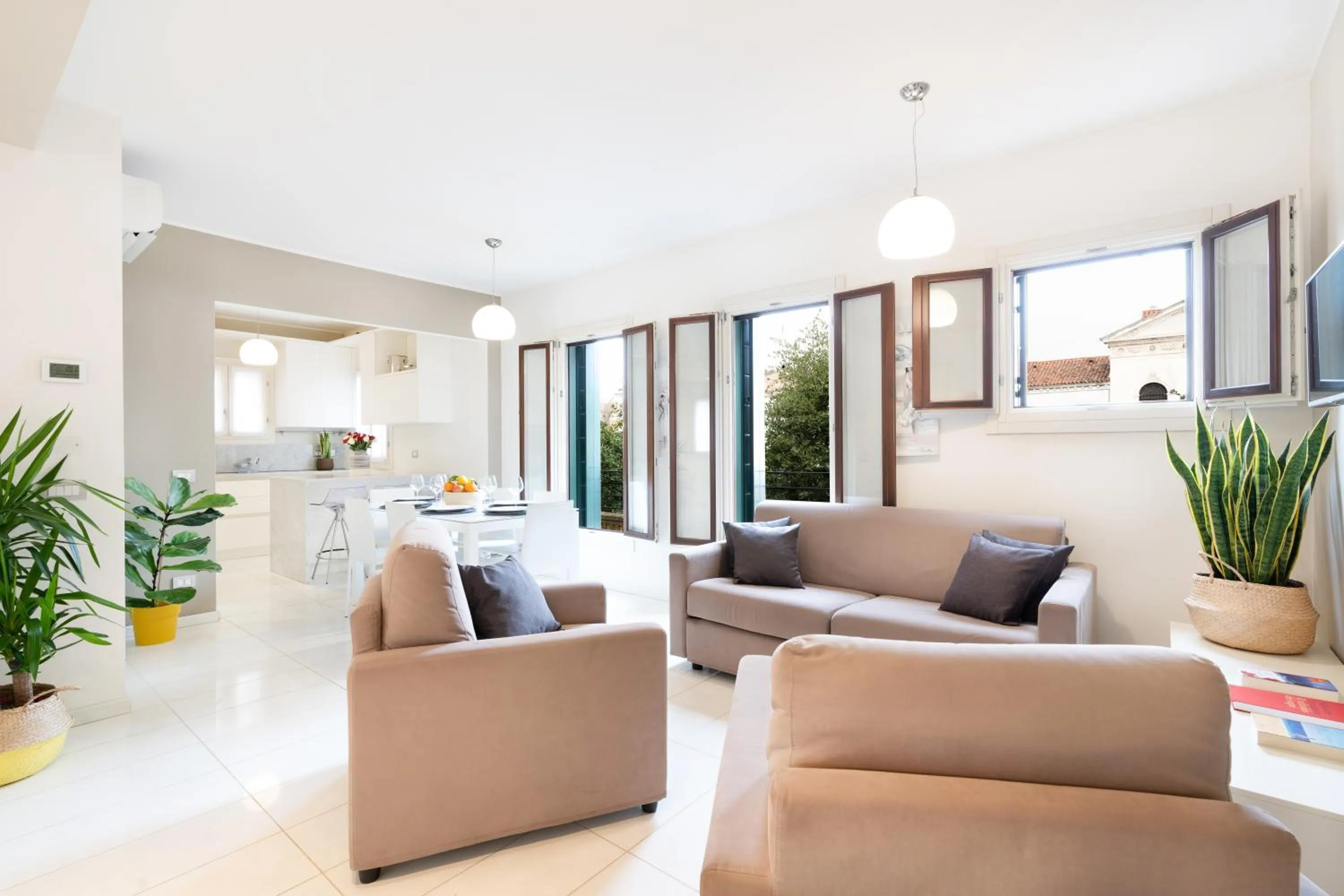 Living room in Ca' Degli Antichi Giardini Apartments
