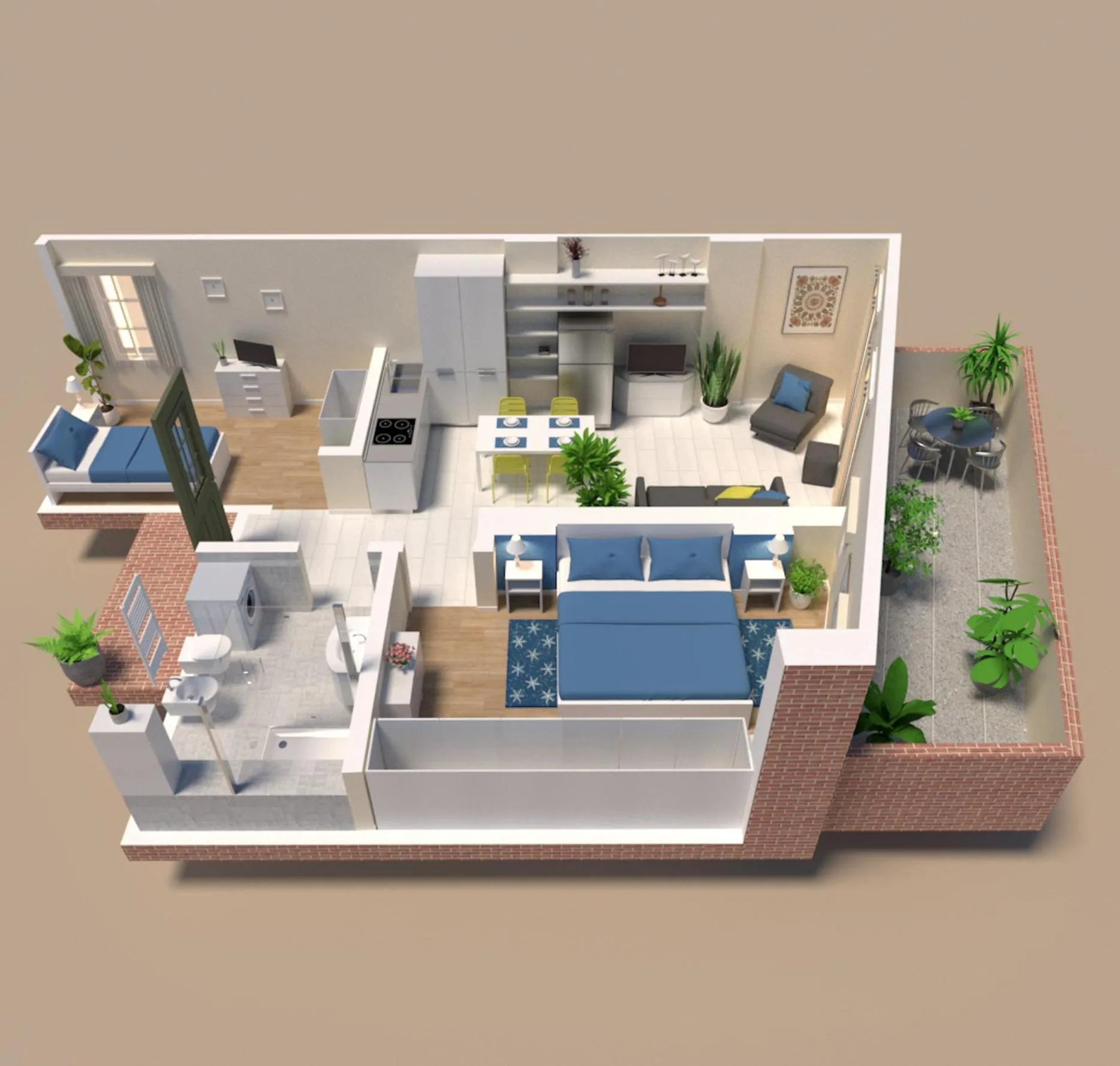 Floor plan in Ca' Degli Antichi Giardini Apartments