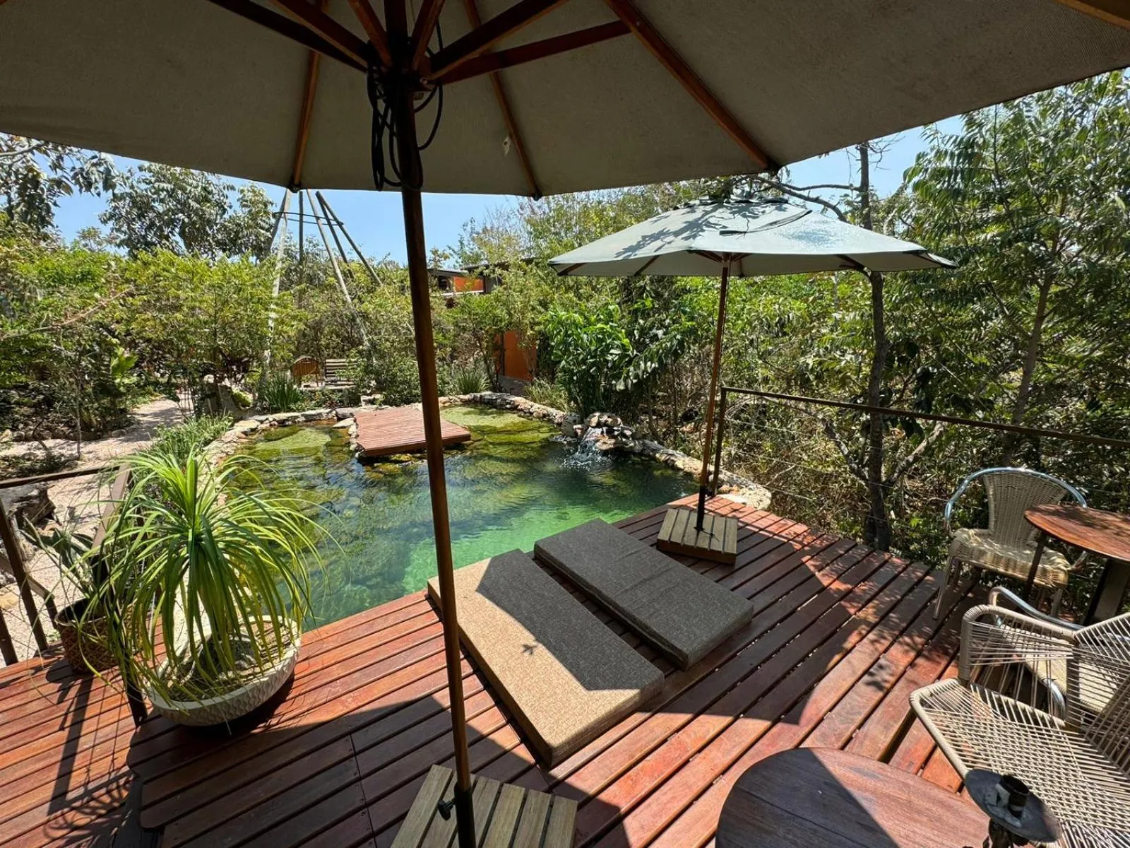 Pool view in Vila Abaton