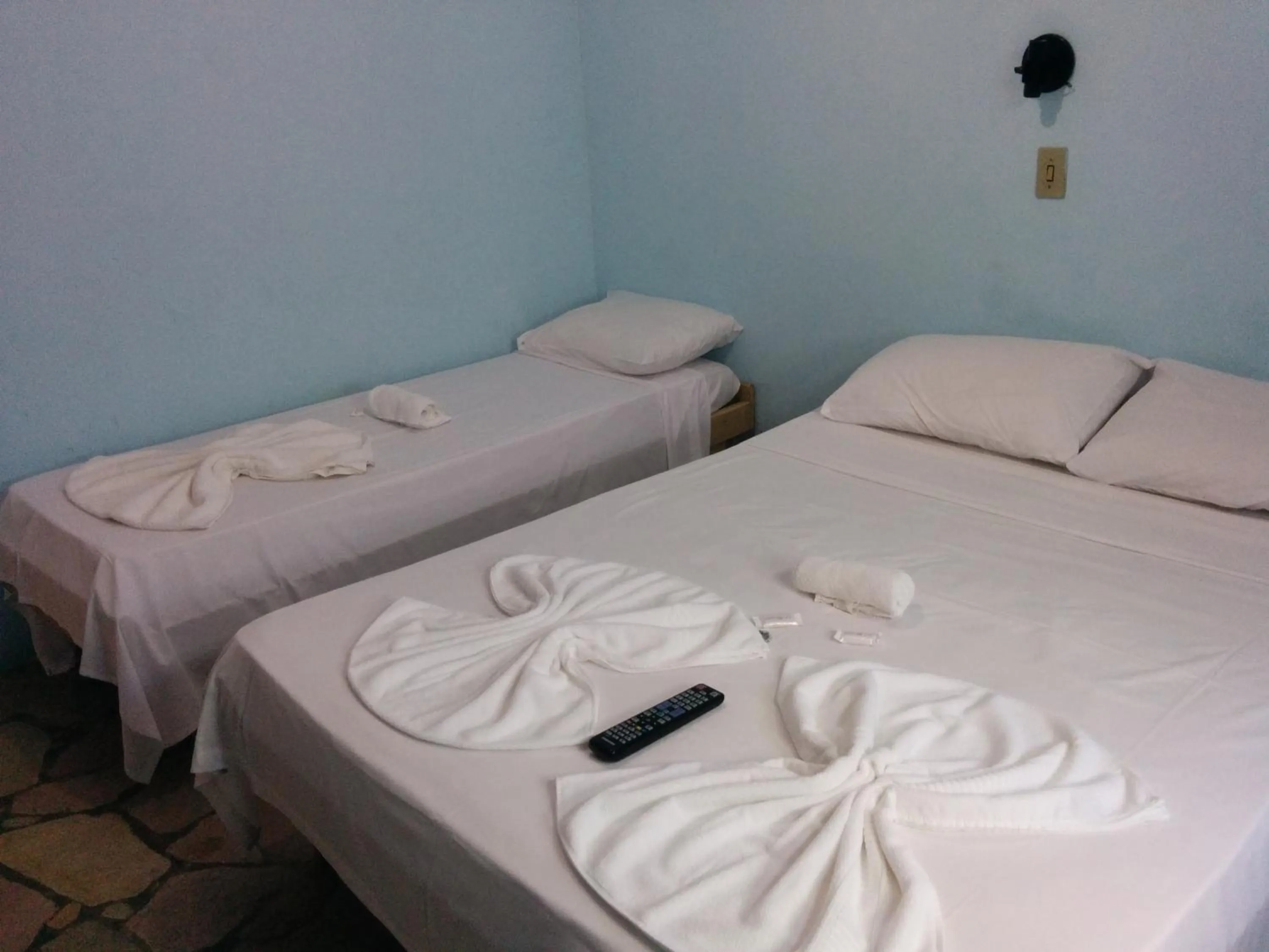 Bed in Pousada Norage