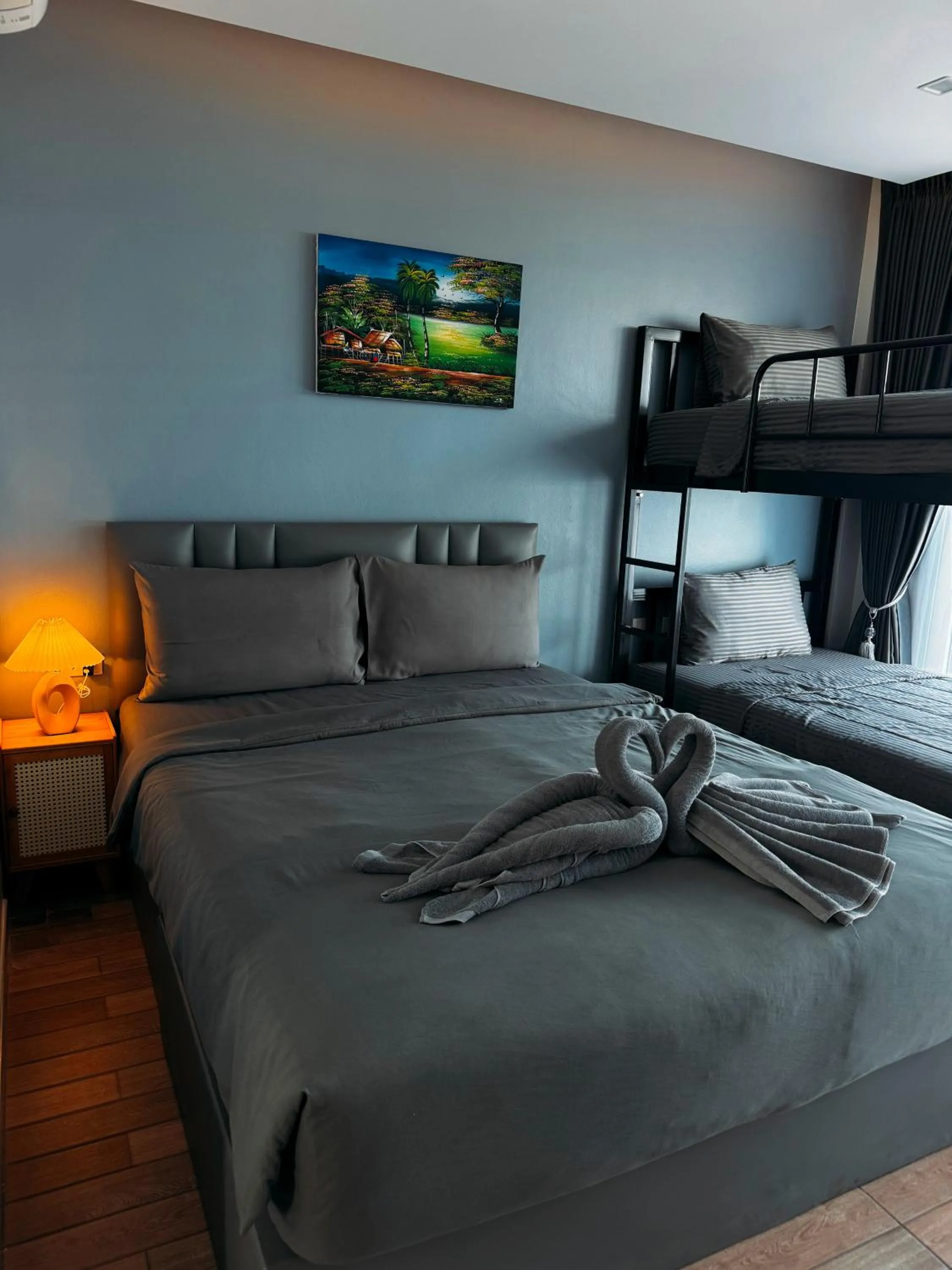 Bed in Reboot Retreat Beach Resort, Restaurant, and Coffee Shop