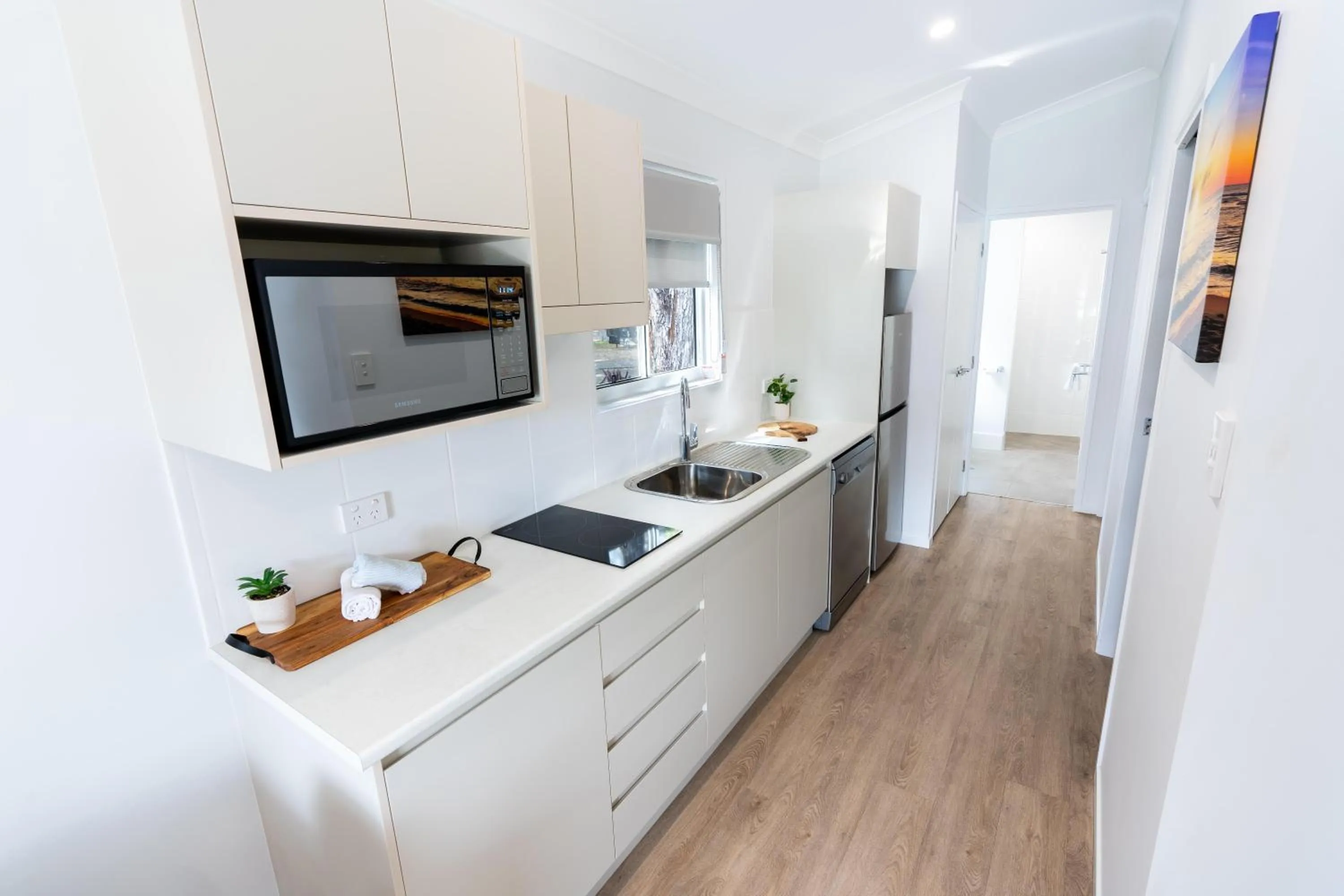 Kitchen or kitchenette in BIG4 Tasman Holiday Parks - Rowes Bay
