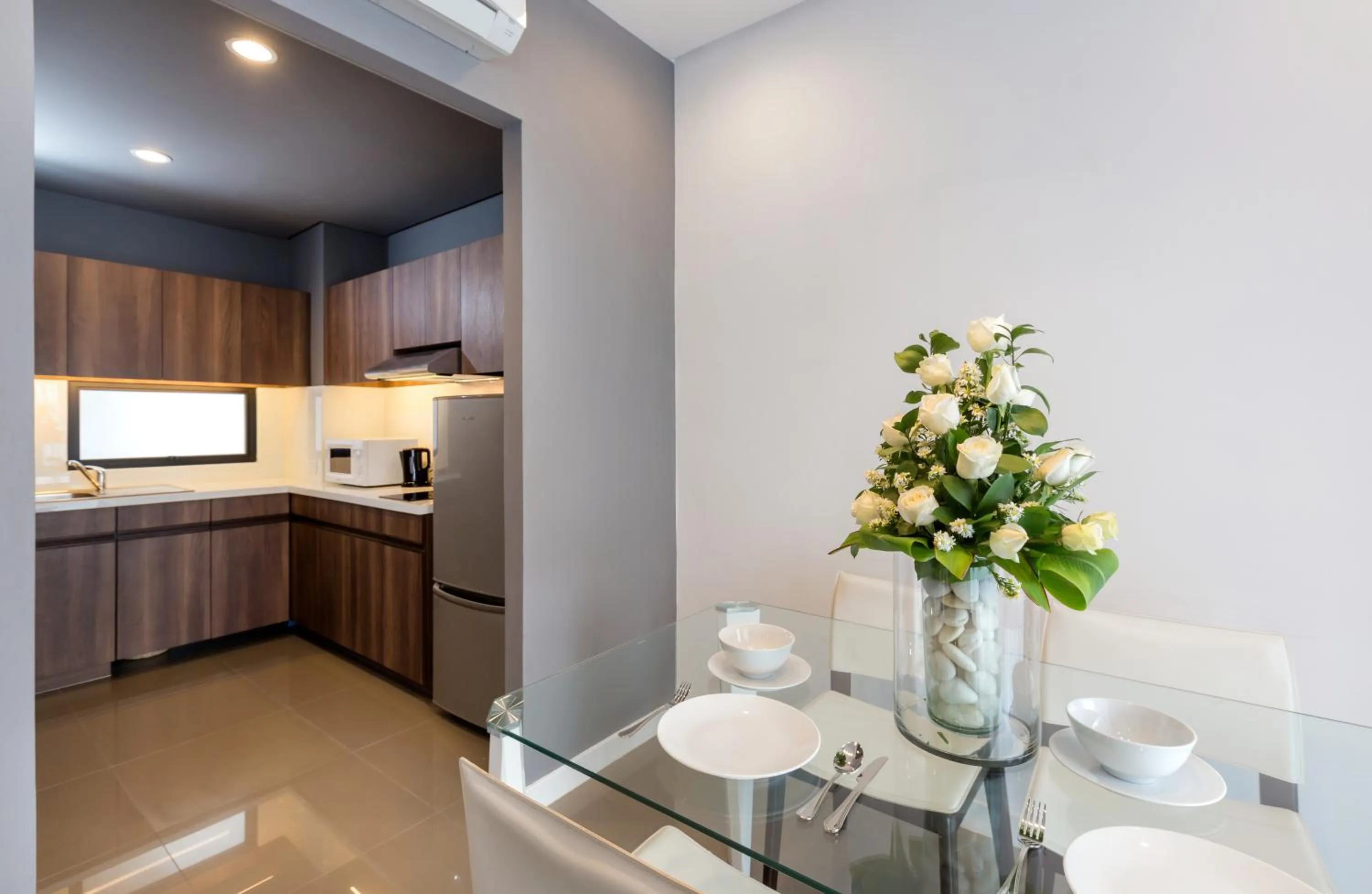 Kitchen or kitchenette in X10 Seaview Suites at Panwa Beach