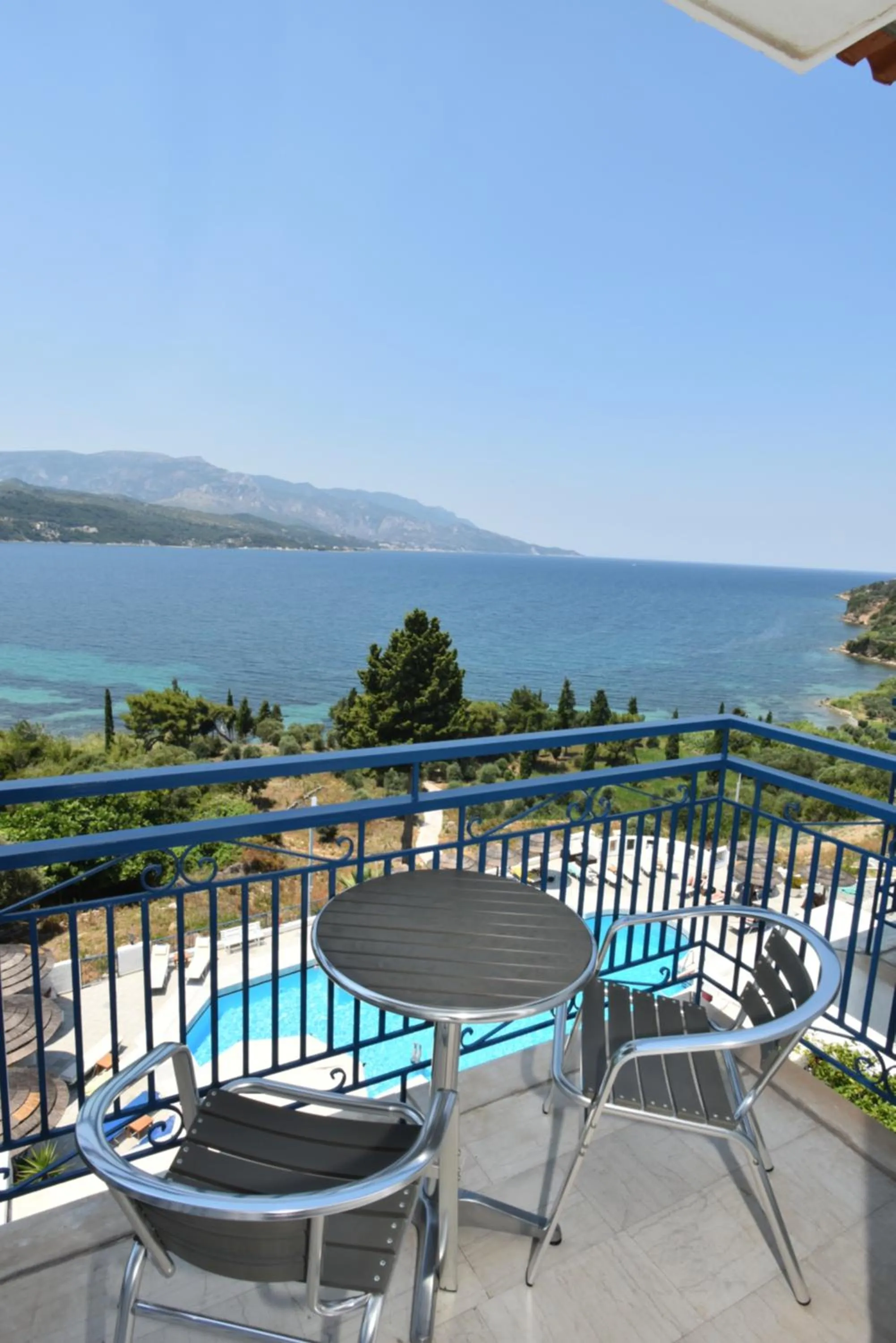 Pool view in Andromeda Hotel