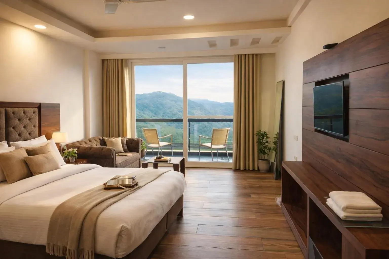 King Room with Balcony in Hotel Chail Residency King Room with Balcony in Hotel Chail Residency