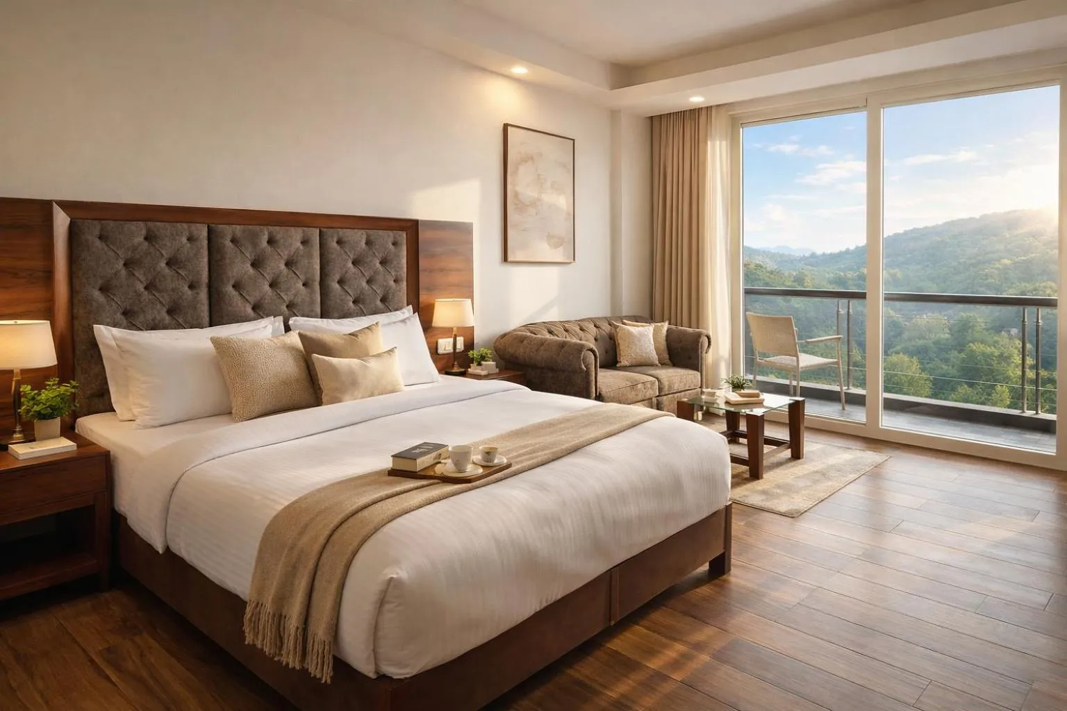 Bed in Hotel Chail Residency