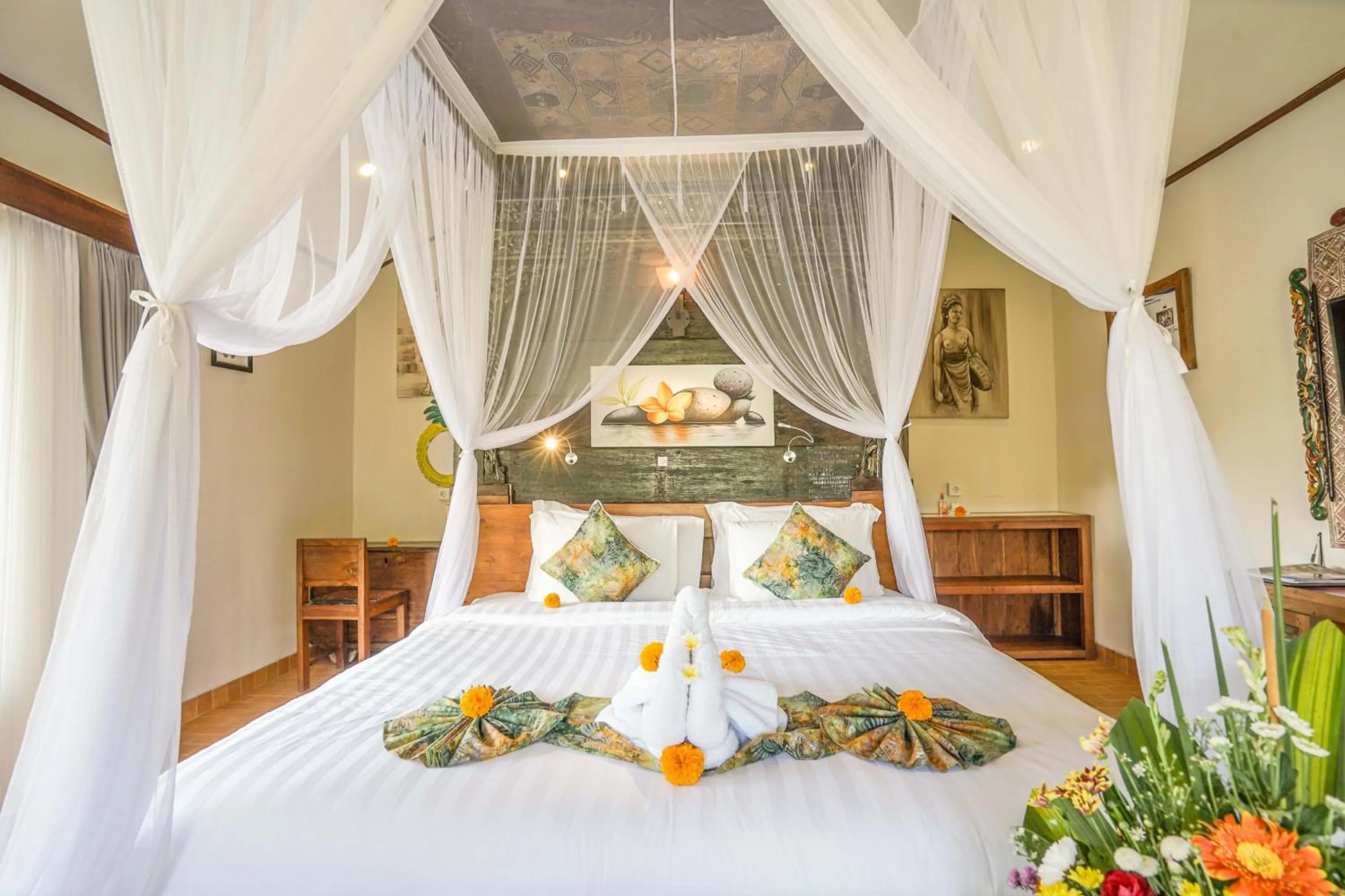Bed in KTS Balinese Villas