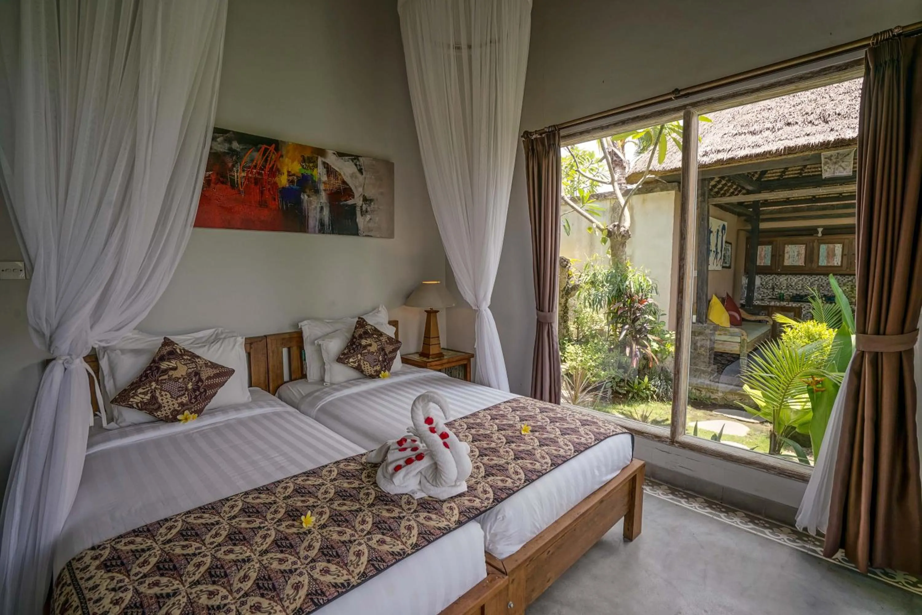 Bathroom, Bed in KTS Balinese Villas