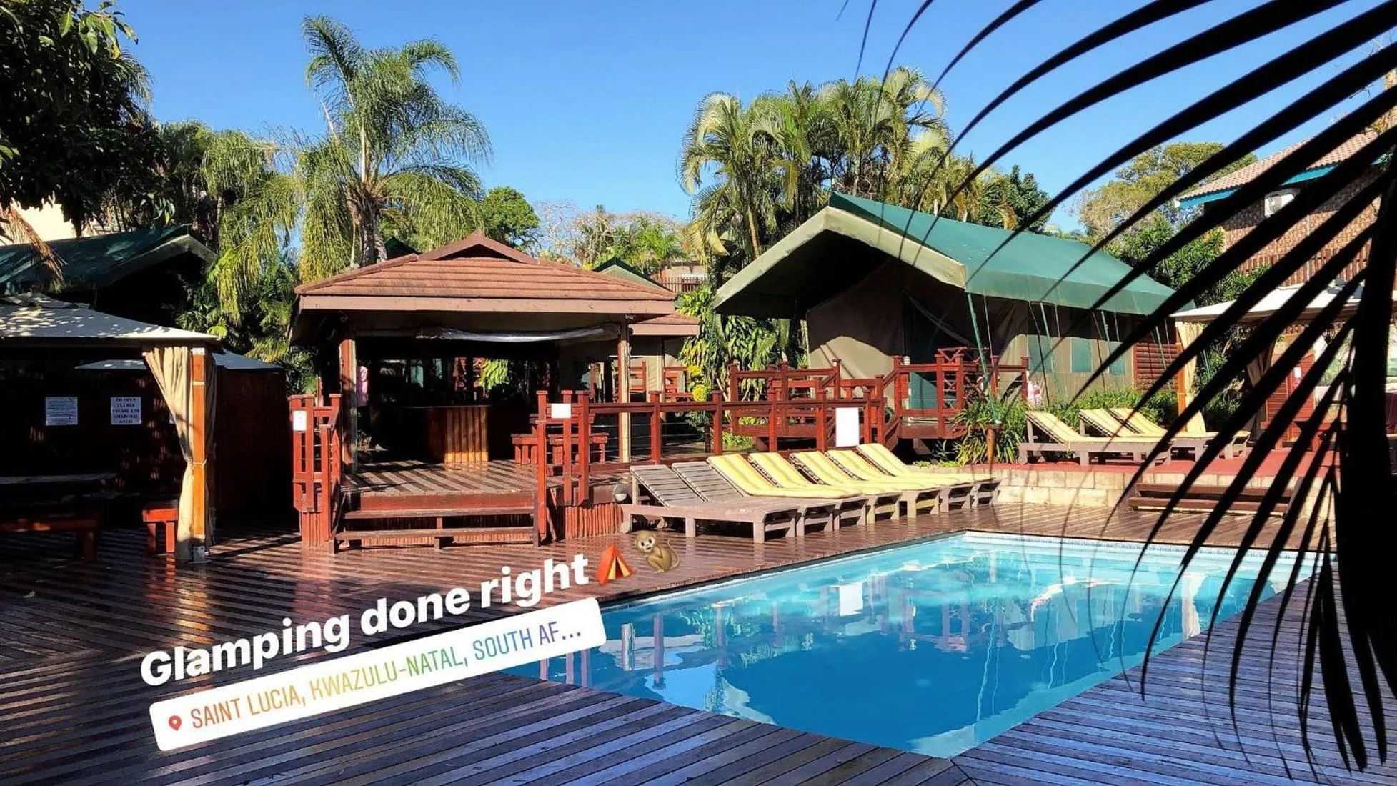 sunbed in Luxury Tented Village @ Urban Glamping