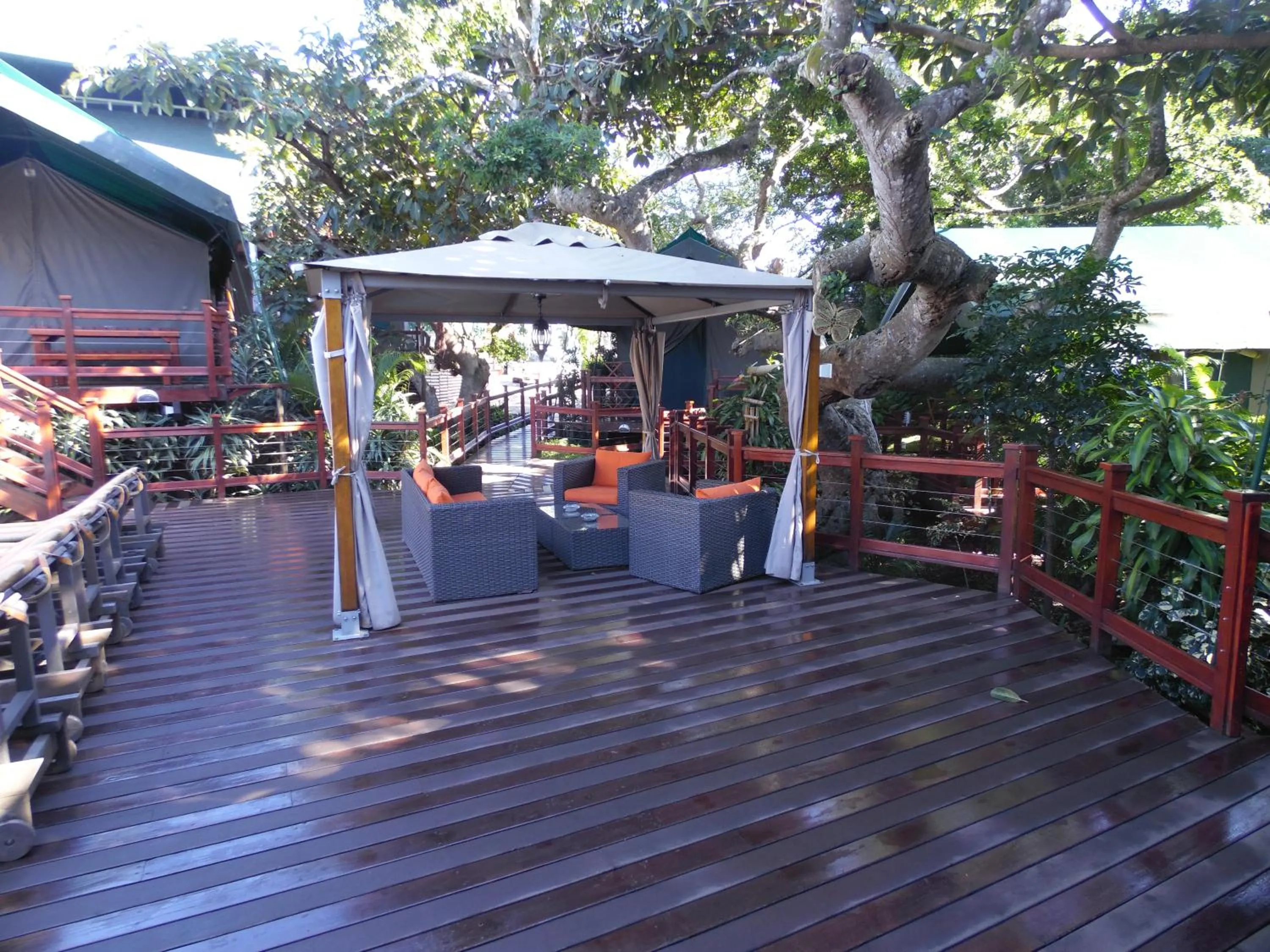 Communal lounge/ TV room in Luxury Tented Village @ Urban Glamping