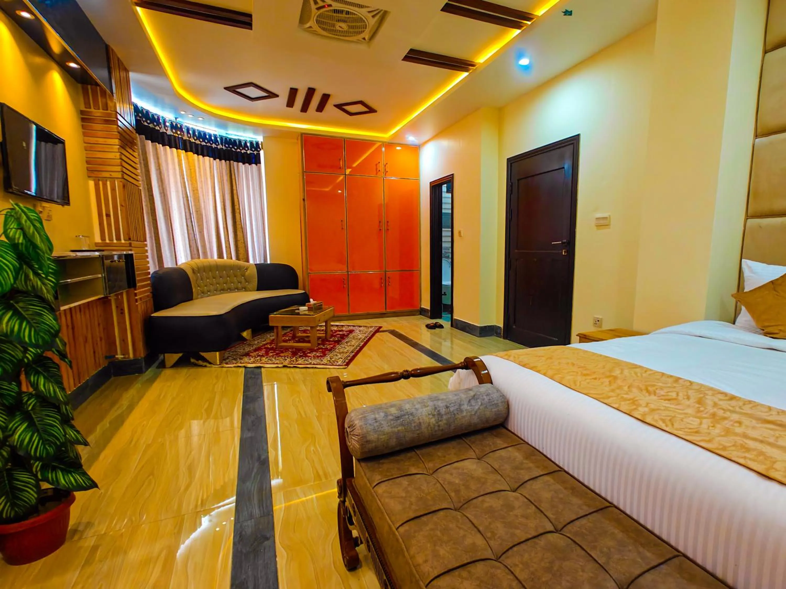Bed in Kabirs Hotel Kalam