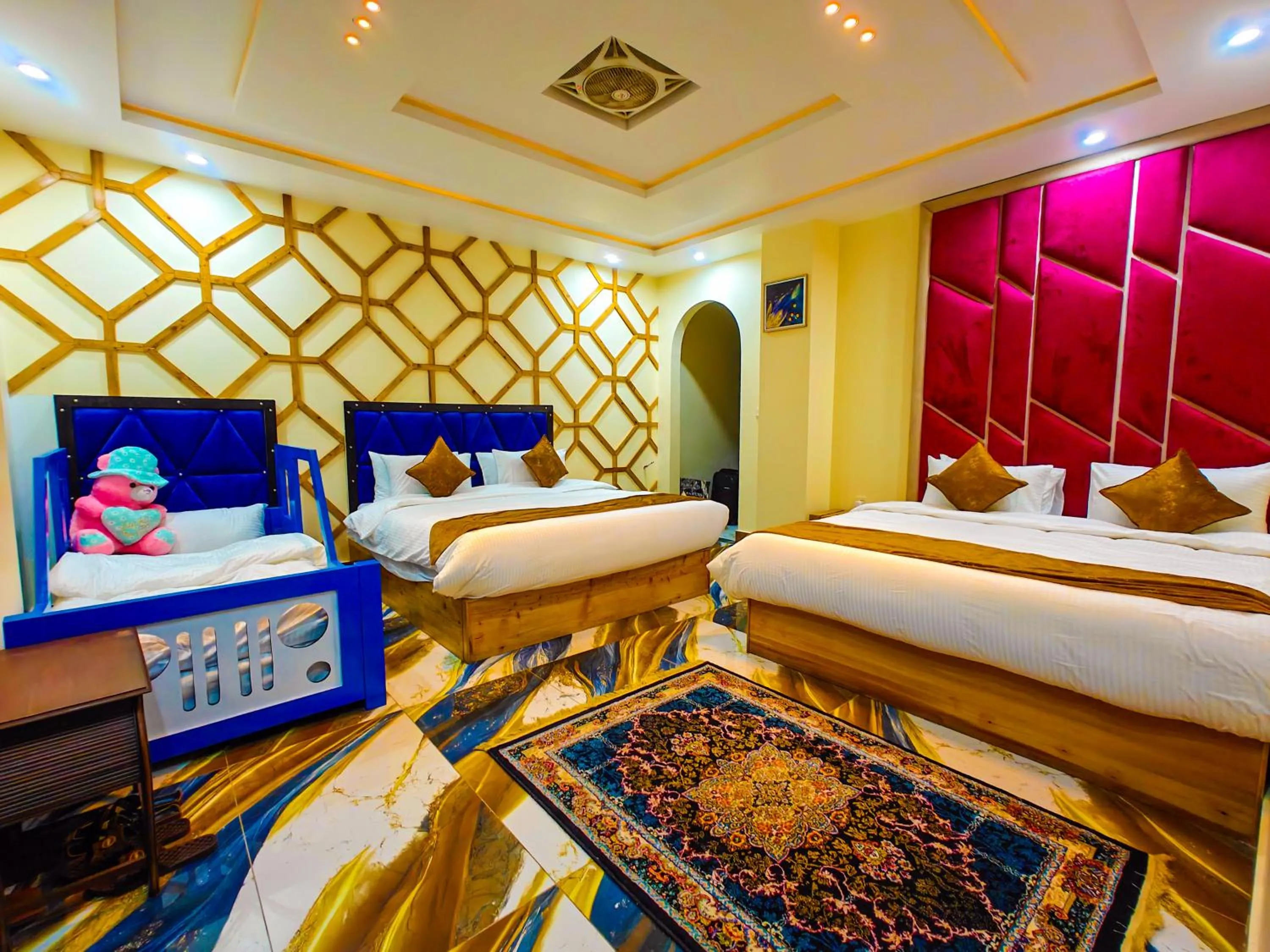 Bed in Kabirs Hotel Kalam